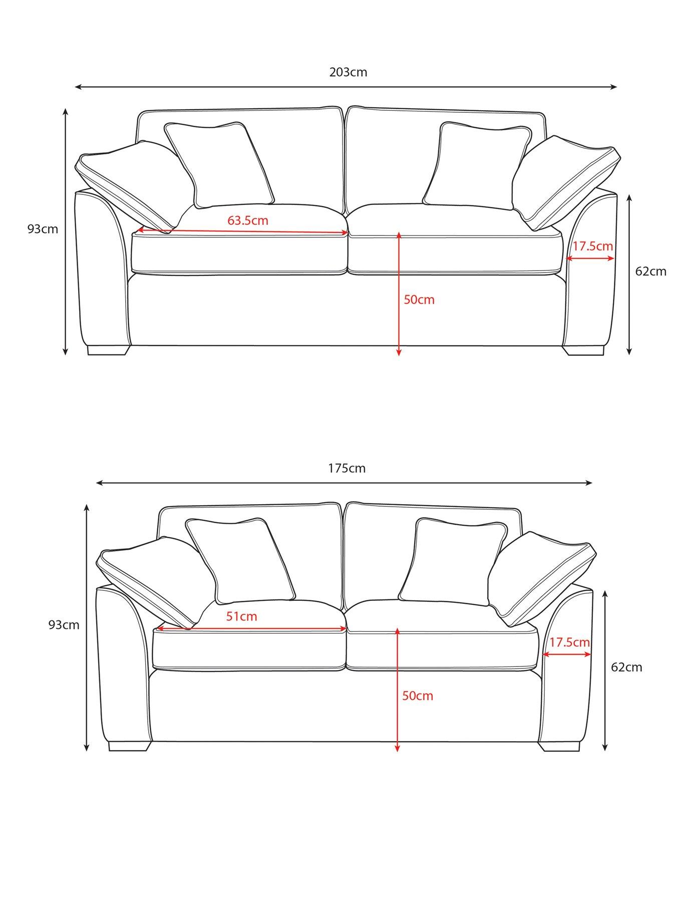 Image 6 of 6 of The Very Collection Cesena 3 + 2 Fabric SOFAS&nbsp;- Made to Order in the UK - FSC&reg; Certified