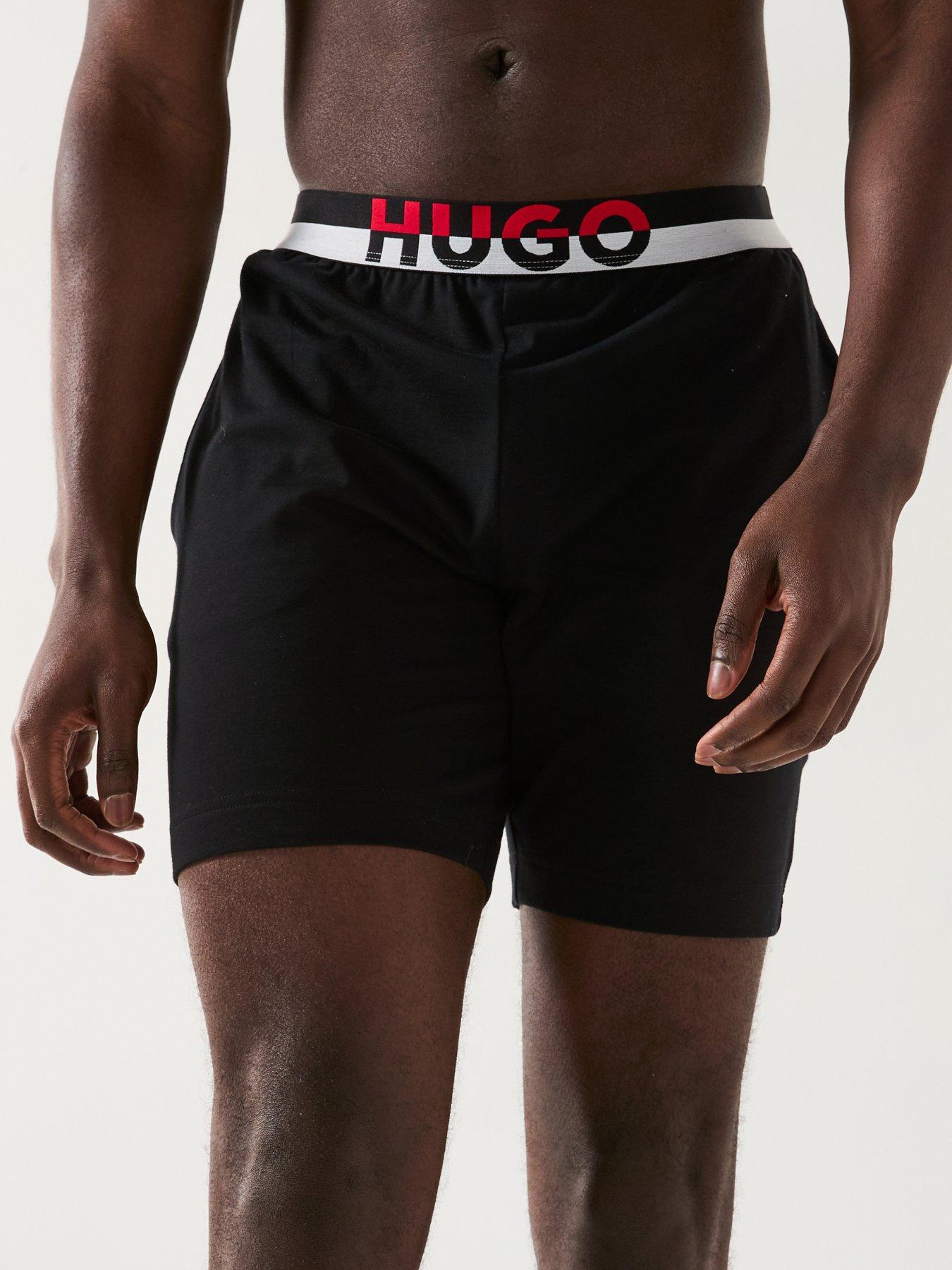 undefined Amsterdam Lightweight Contrast Blocking Loungewear Shorts - Black/White