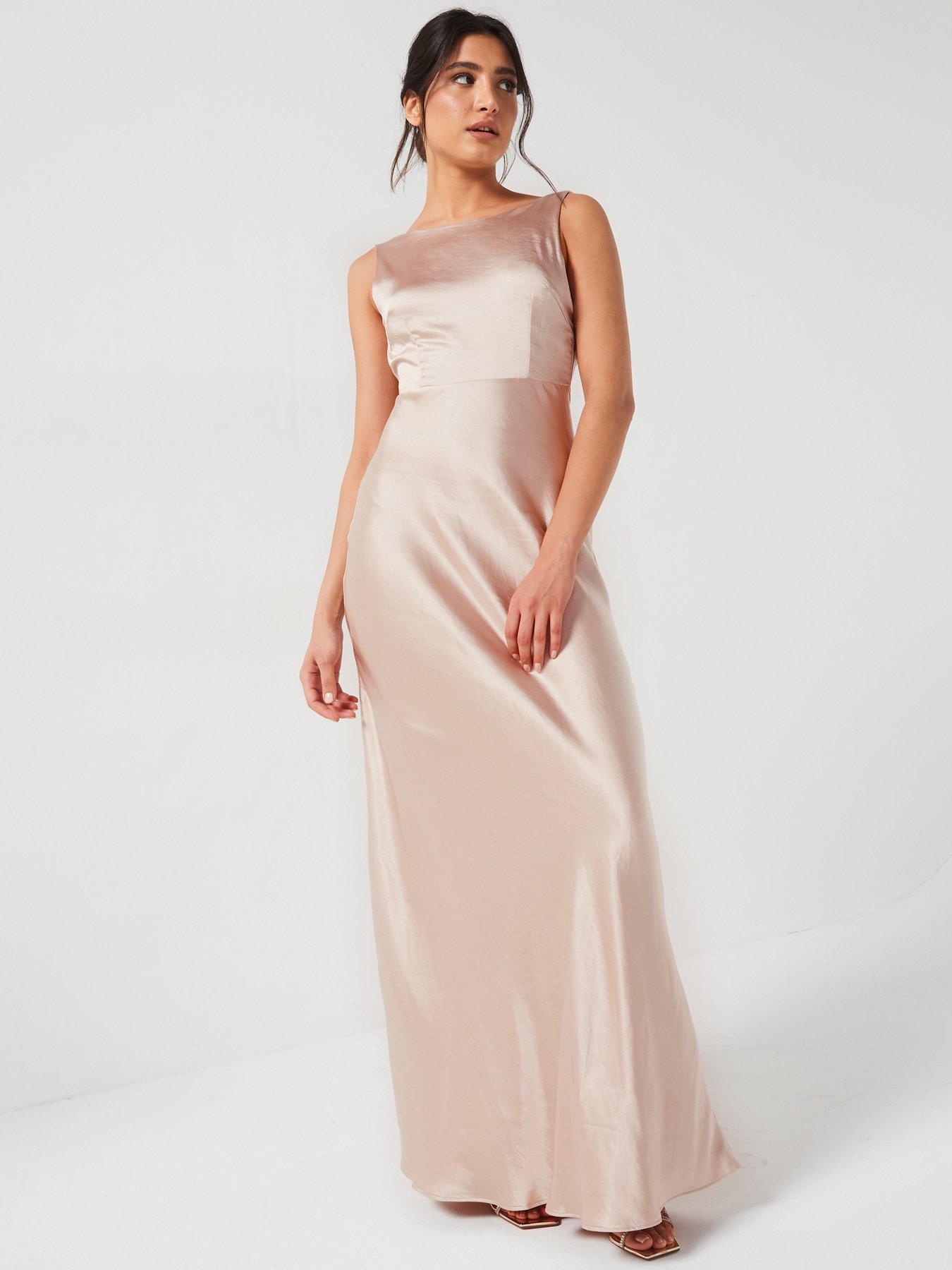 cowl back satin bridesmaid dress Six Stories Cowl Back Satin Bridesmaid Dress main image 0