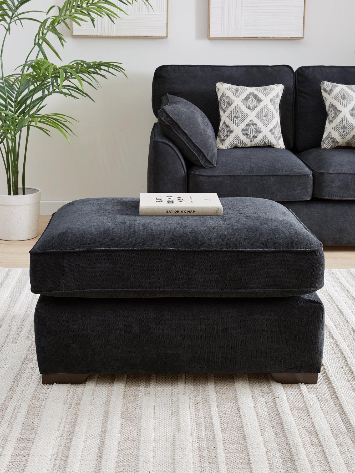 undefined Cesena Fabric Large Footstool