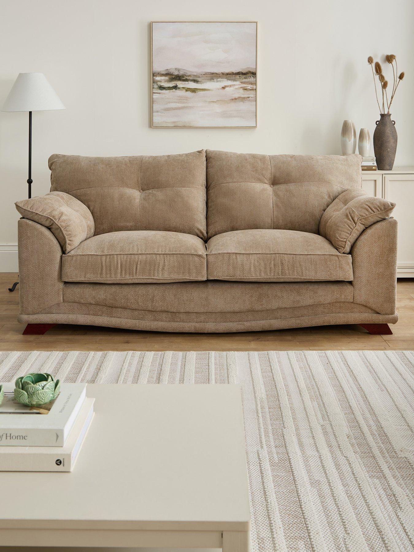 Product photograph of Very Home Evissa 3 Seater Fabric Sofa from very.co.uk