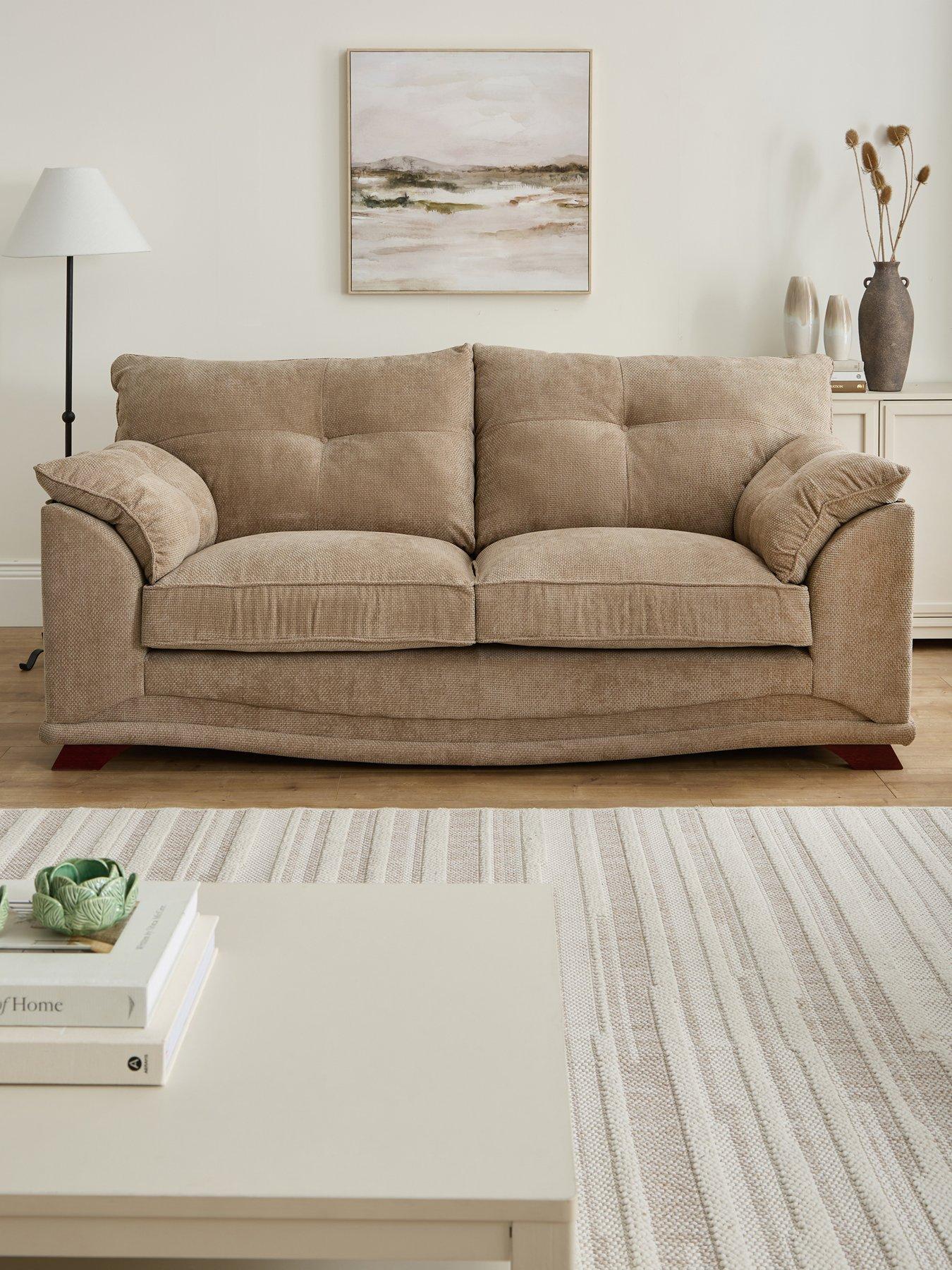 undefined Evissa 3 Seater Fabric Sofa