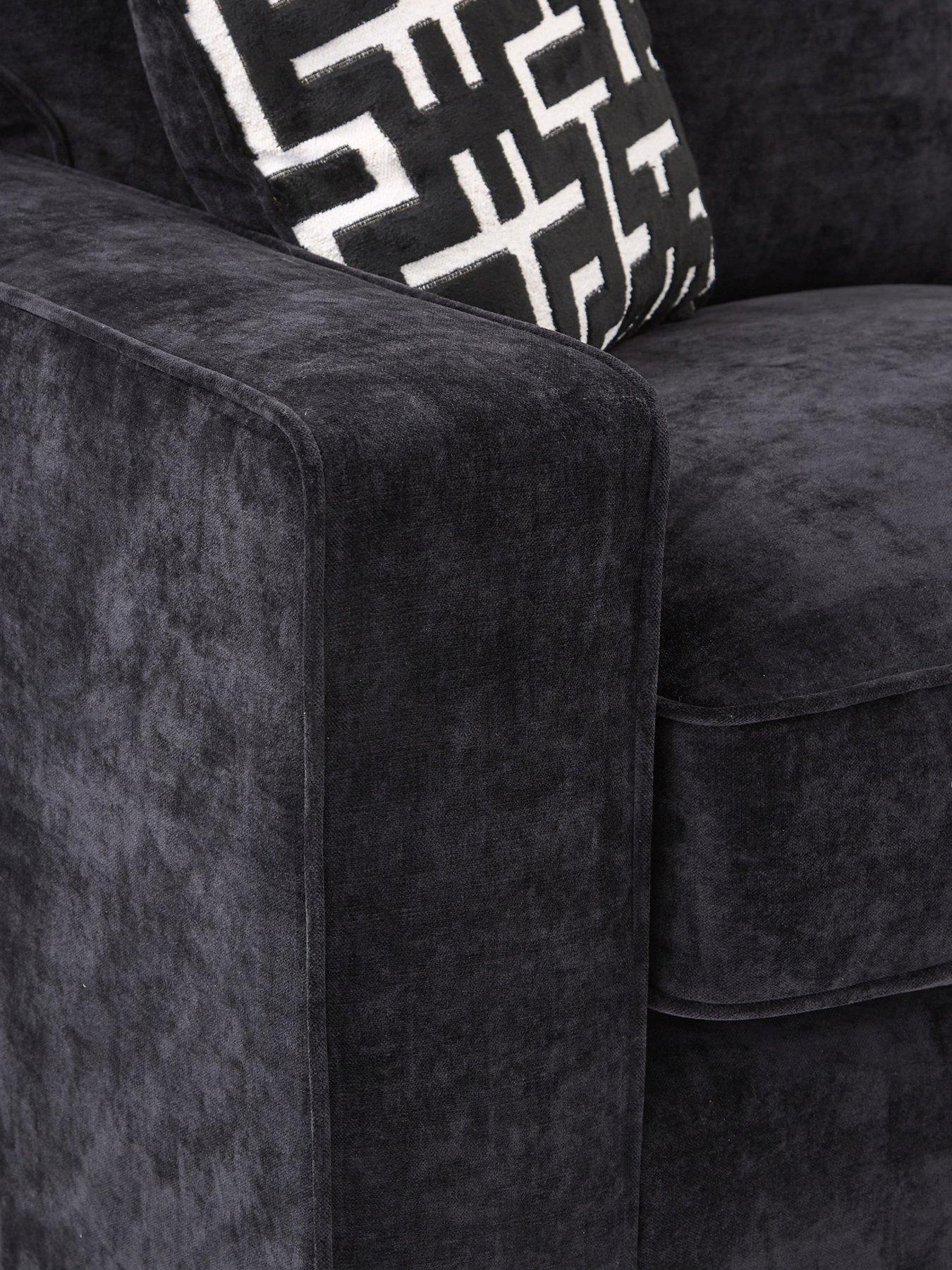 Image 5 of 6 of Very Home Monaco Right Hand Corner Fabric Chaise Sofa with Footstool&nbsp;- Made to Order in the UK