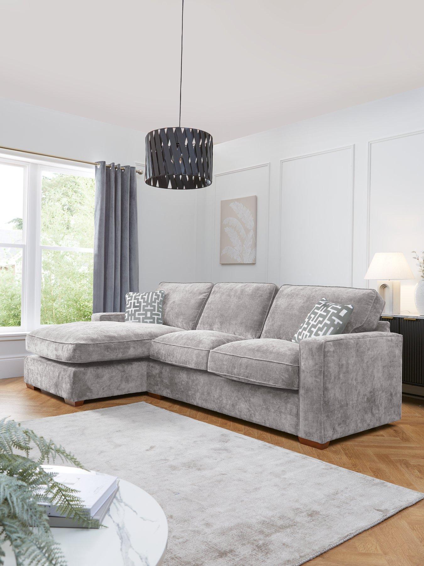 undefined Monaco Left Hand 3 Seater Fabric Chaise Sofa