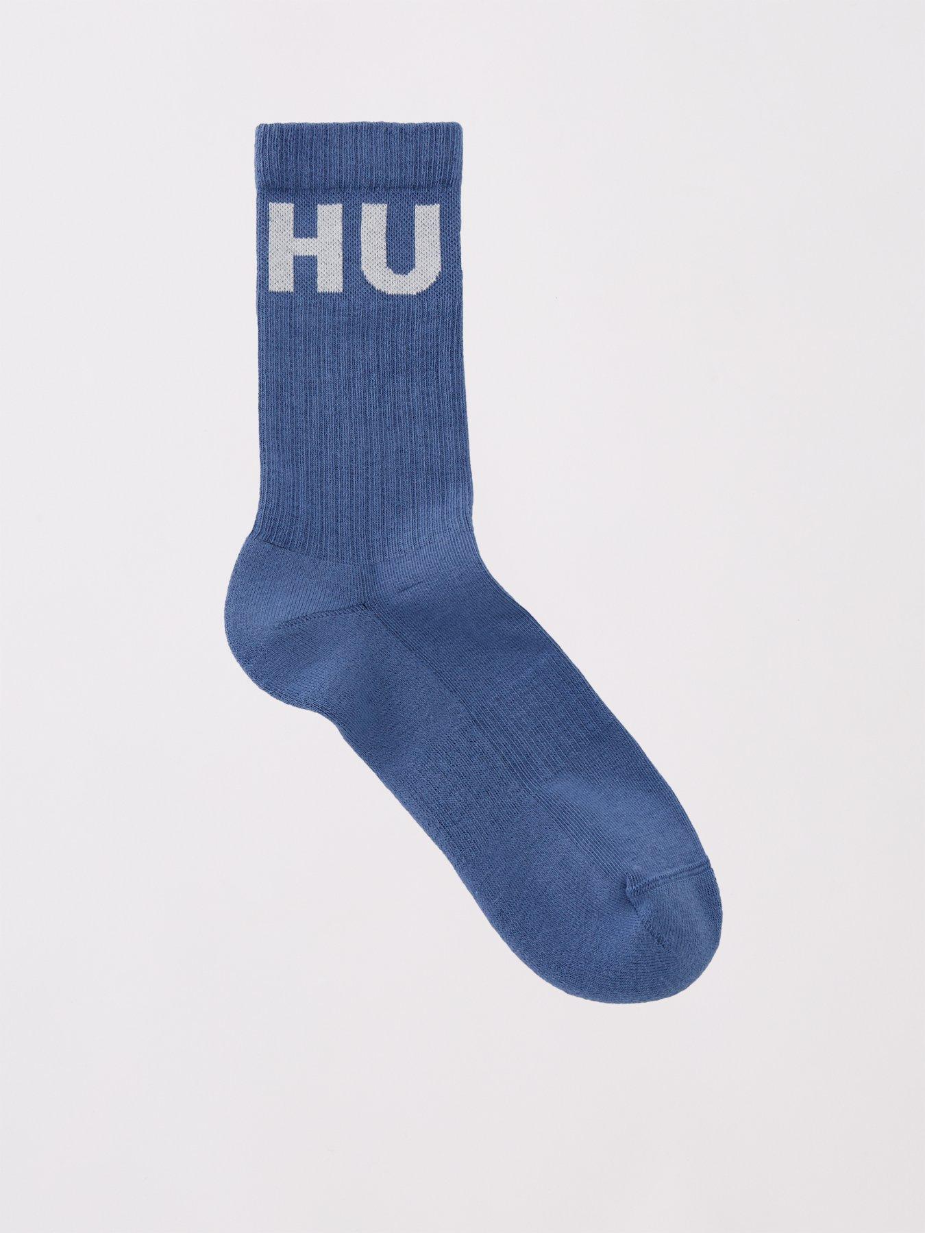 Image 2 of 3 of HUGO 3 Pack Qs Iconic Logo Crew Socks - Multi