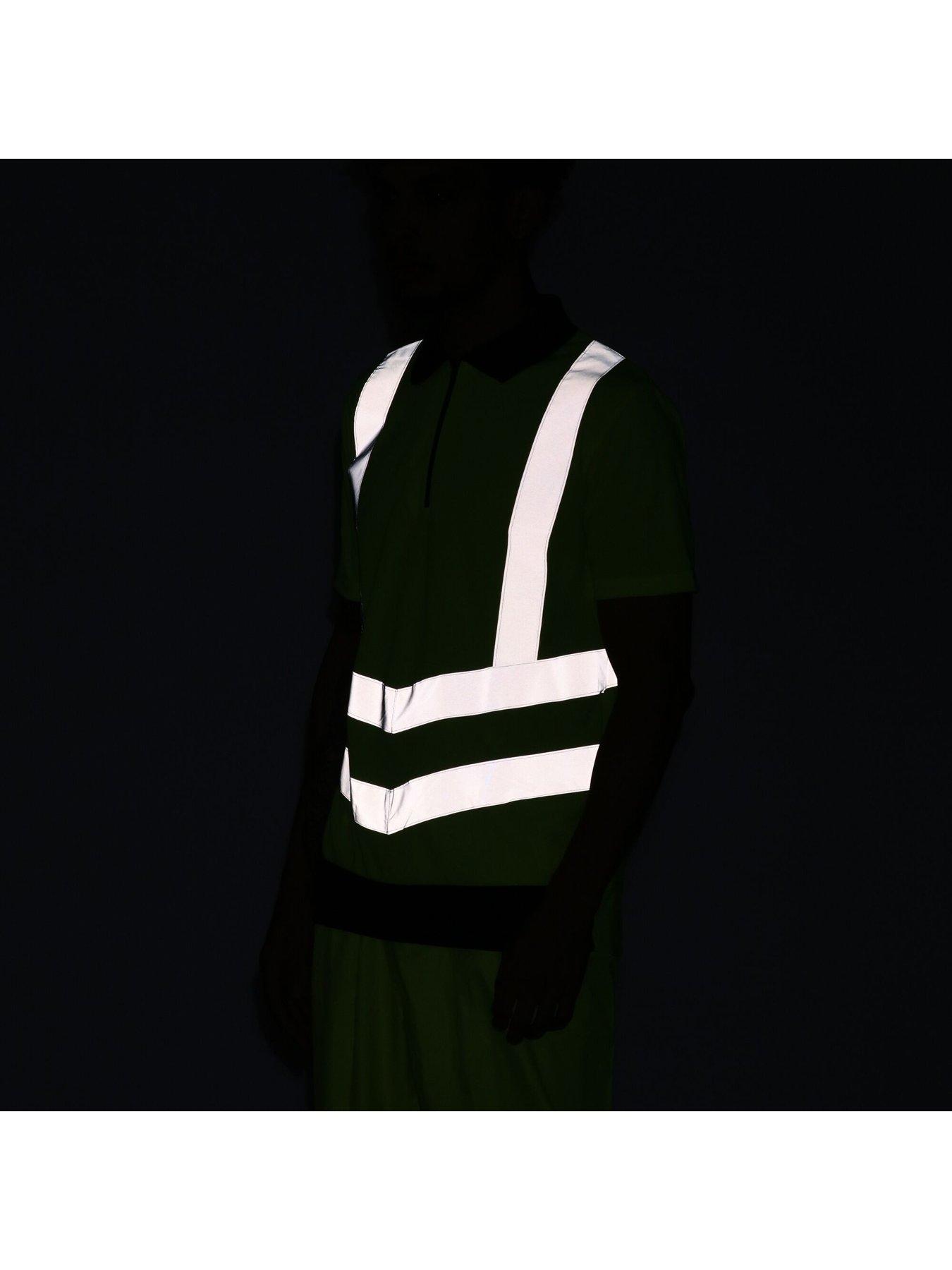 Image 4 of 6 of Regatta Professional Workwear Hivis Pro Polo T-shirt -yellow/navy