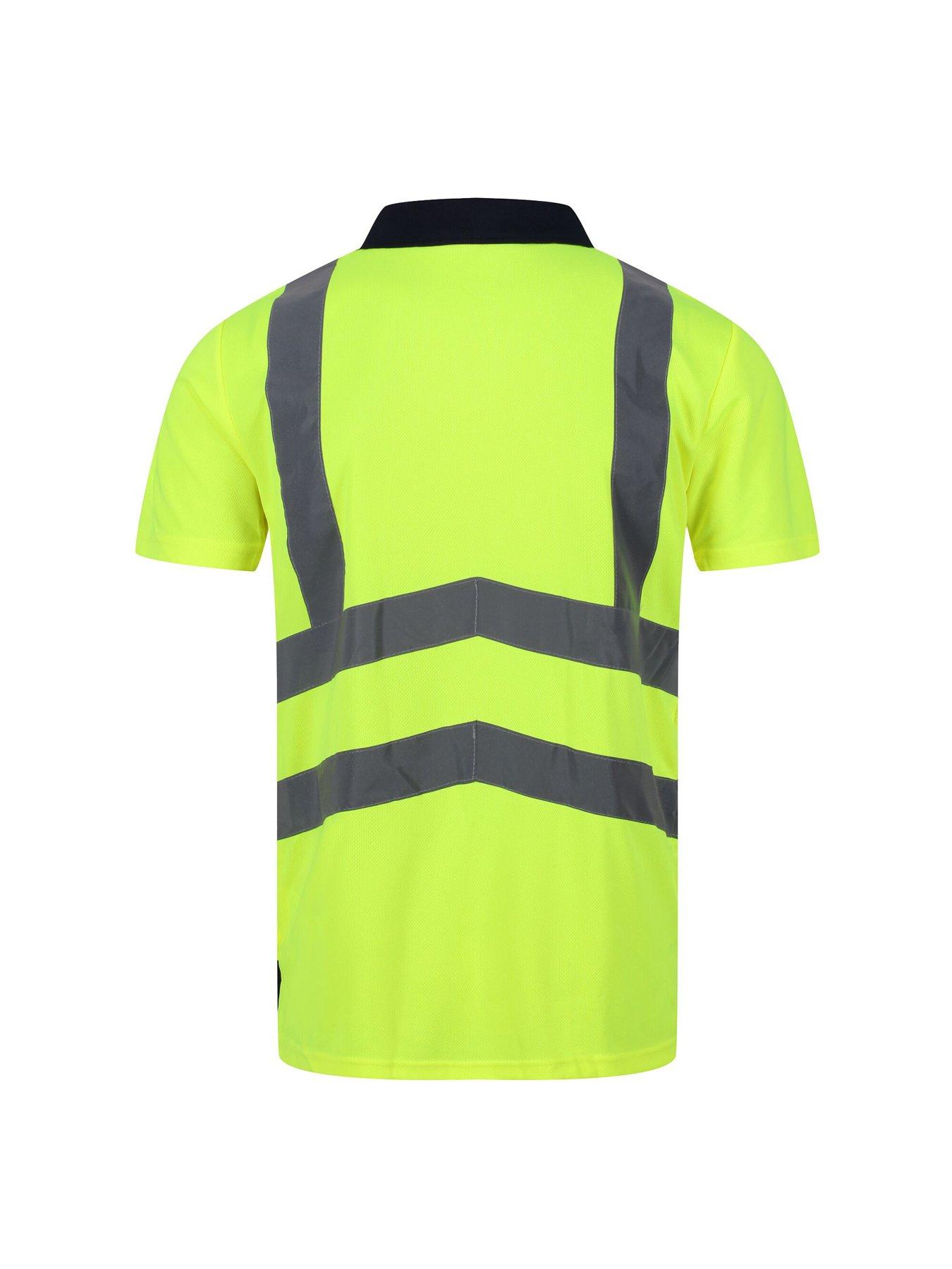 Image 6 of 6 of Regatta Professional Workwear Hivis Pro Polo T-shirt -yellow/navy