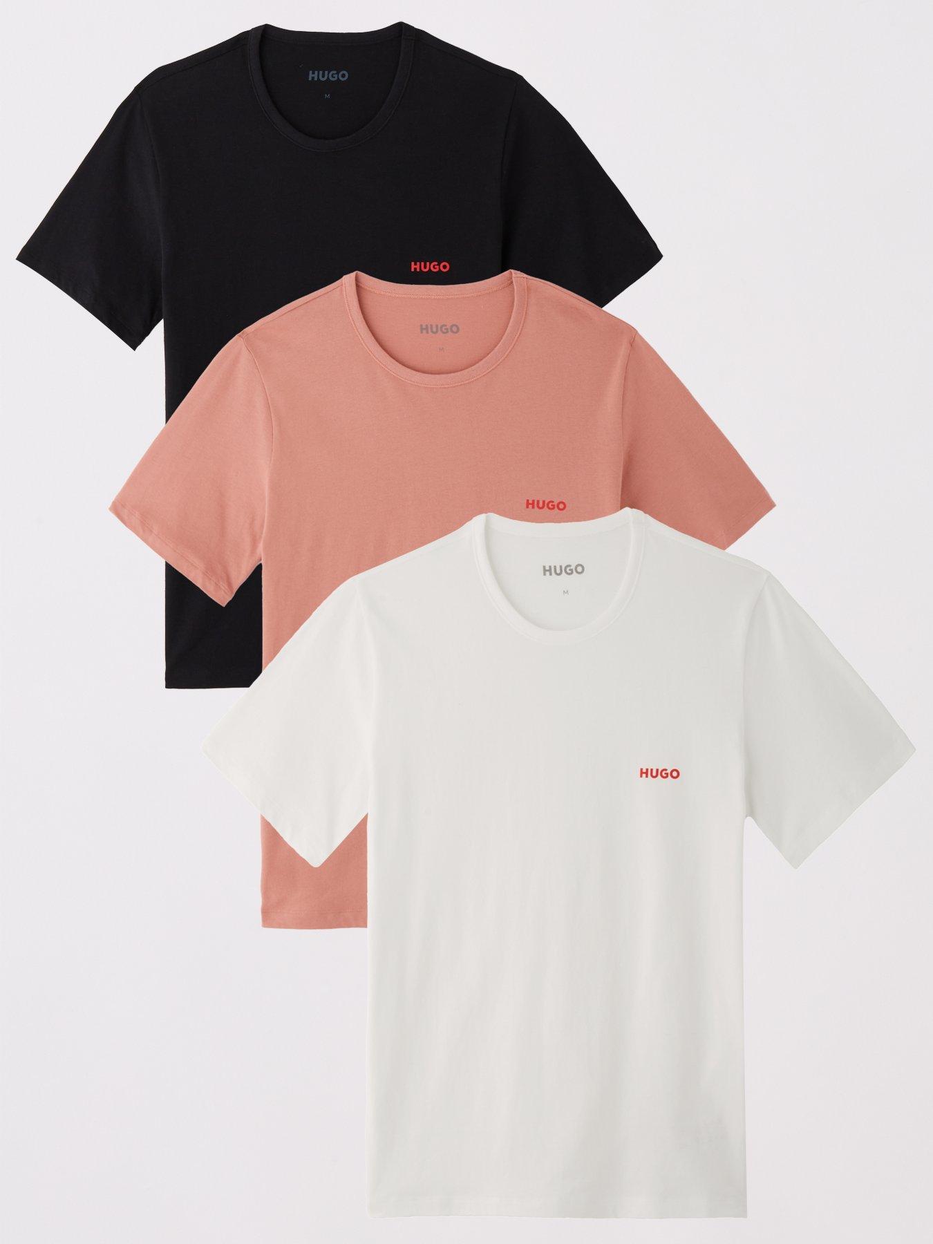 undefined Regular Fit Triplet 3 Pack T-Shirt (Black/White/Pink) - Multi