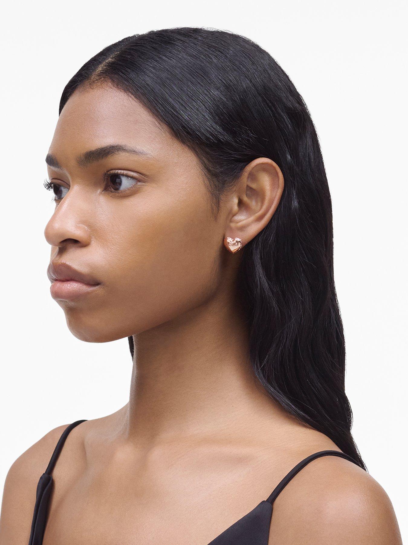 MARC JACOBS Balloon Heart Earrings - Antique Rose Gold | Very