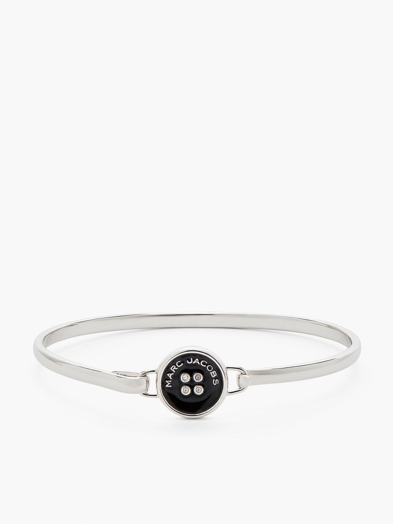 undefined Button Hinge Bracelet - Silver/Black