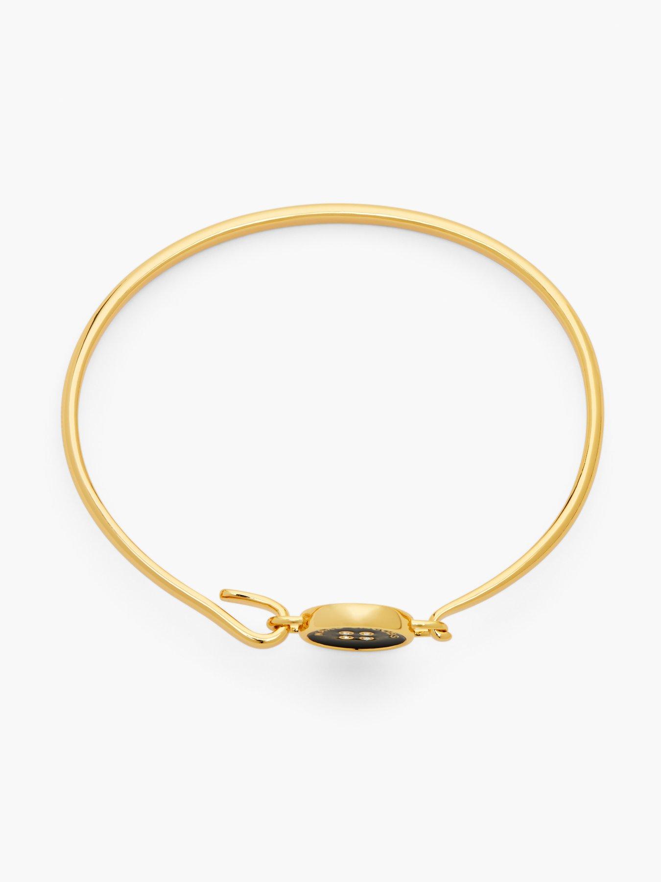 Image 2 of 2 of MARC JACOBS Button Hinge Bracelet - Gold/Black
