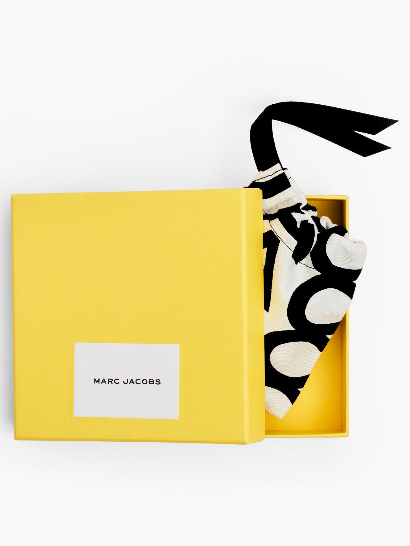 Image 4 of 4 of MARC JACOBS Button Stud Earrings - Silver/Black