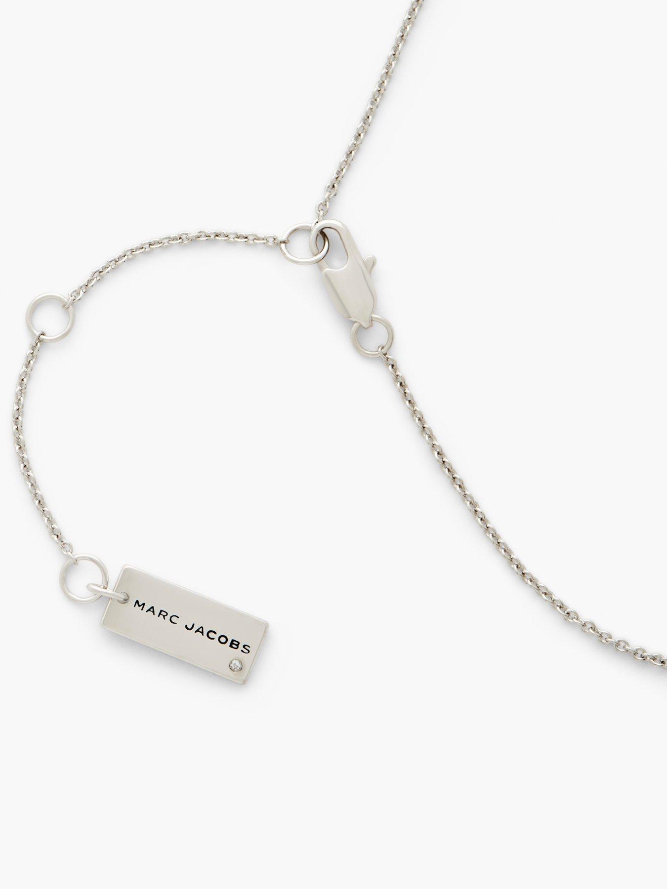 MARC JACOBS Button Pendant Necklace - Silver/Black | Very