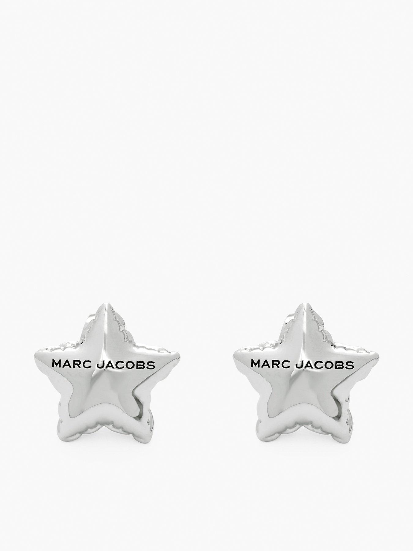 Product photograph of Marc Jacobs Balloon Star Earrings - Silver from very.co.uk