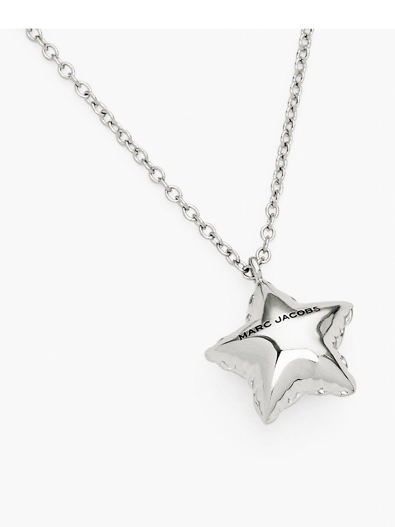 Product photograph of Marc Jacobs Balloon Star Necklace - Silver from very.co.uk