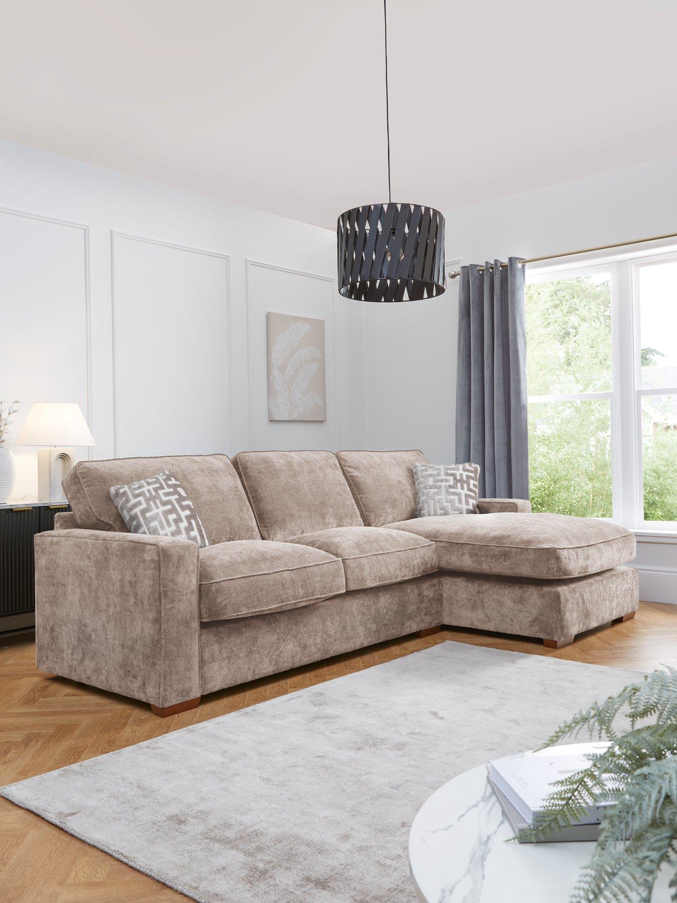 undefined Monaco Right Hand 3 Seater Fabric Chaise Sofa