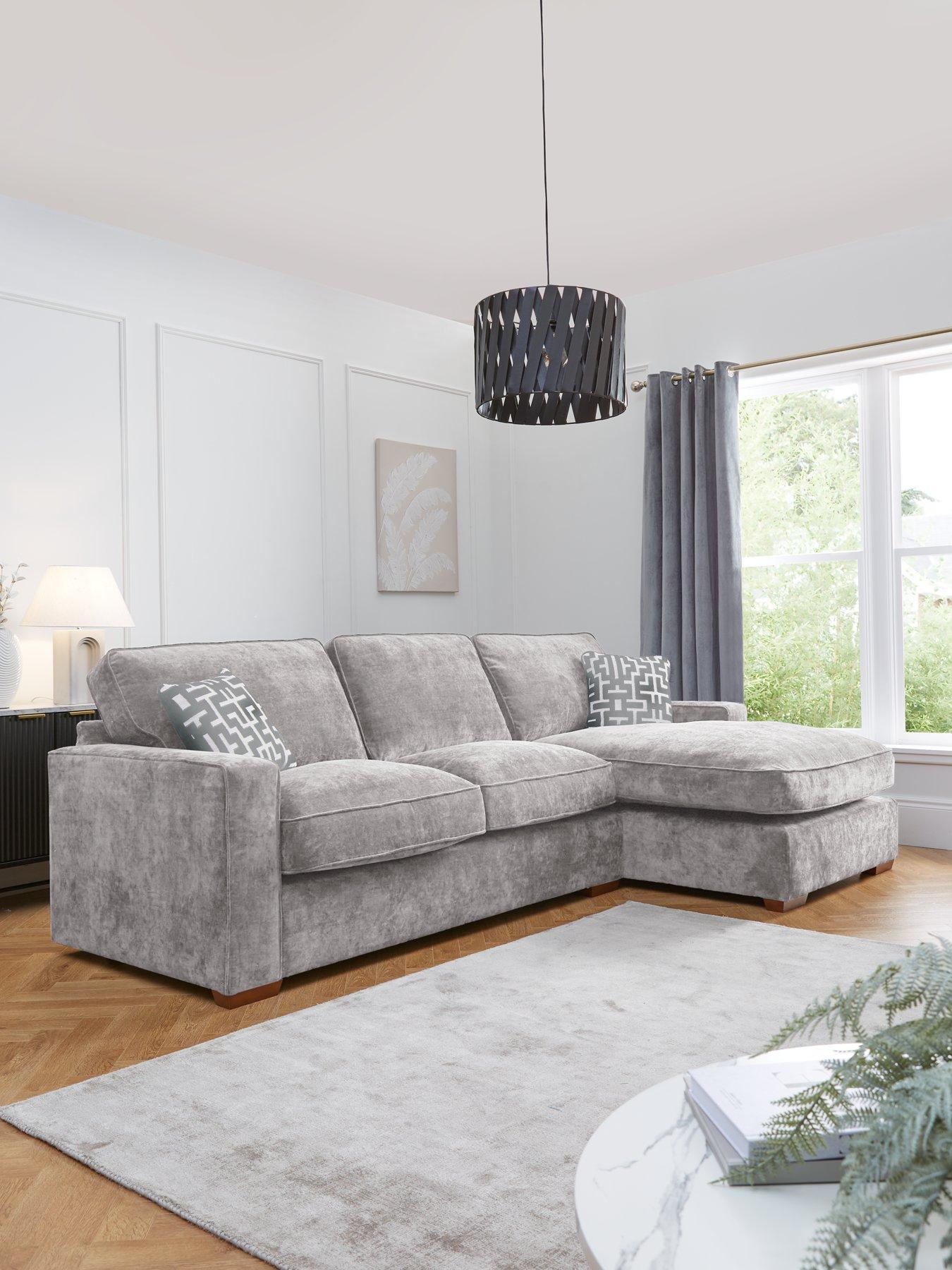 undefined Monaco Right Hand 3 Seater Fabric Chaise Sofa