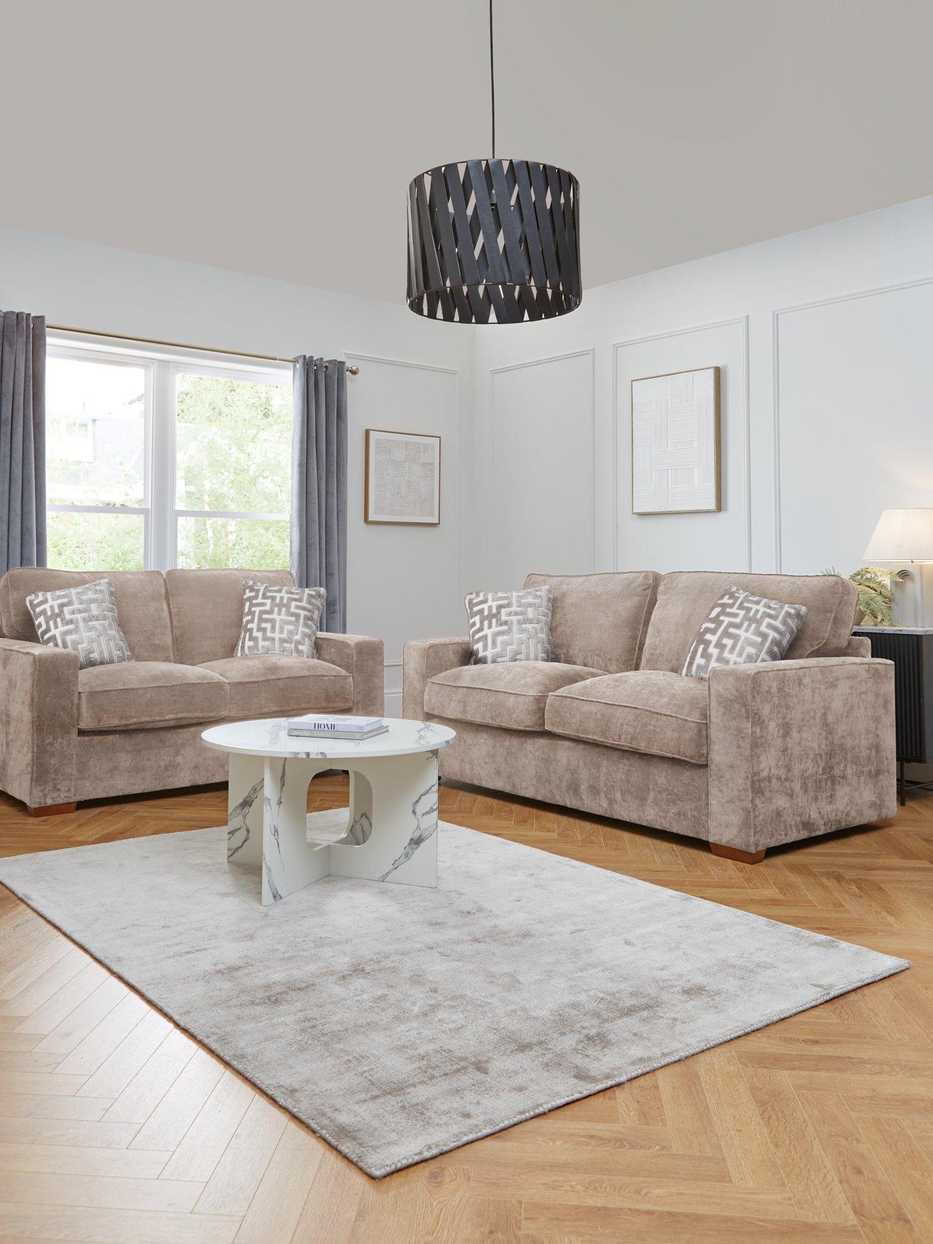 undefined Monaco 3 + 2 Seater Fabric Sofa Set (Buy  &  SAVE!)