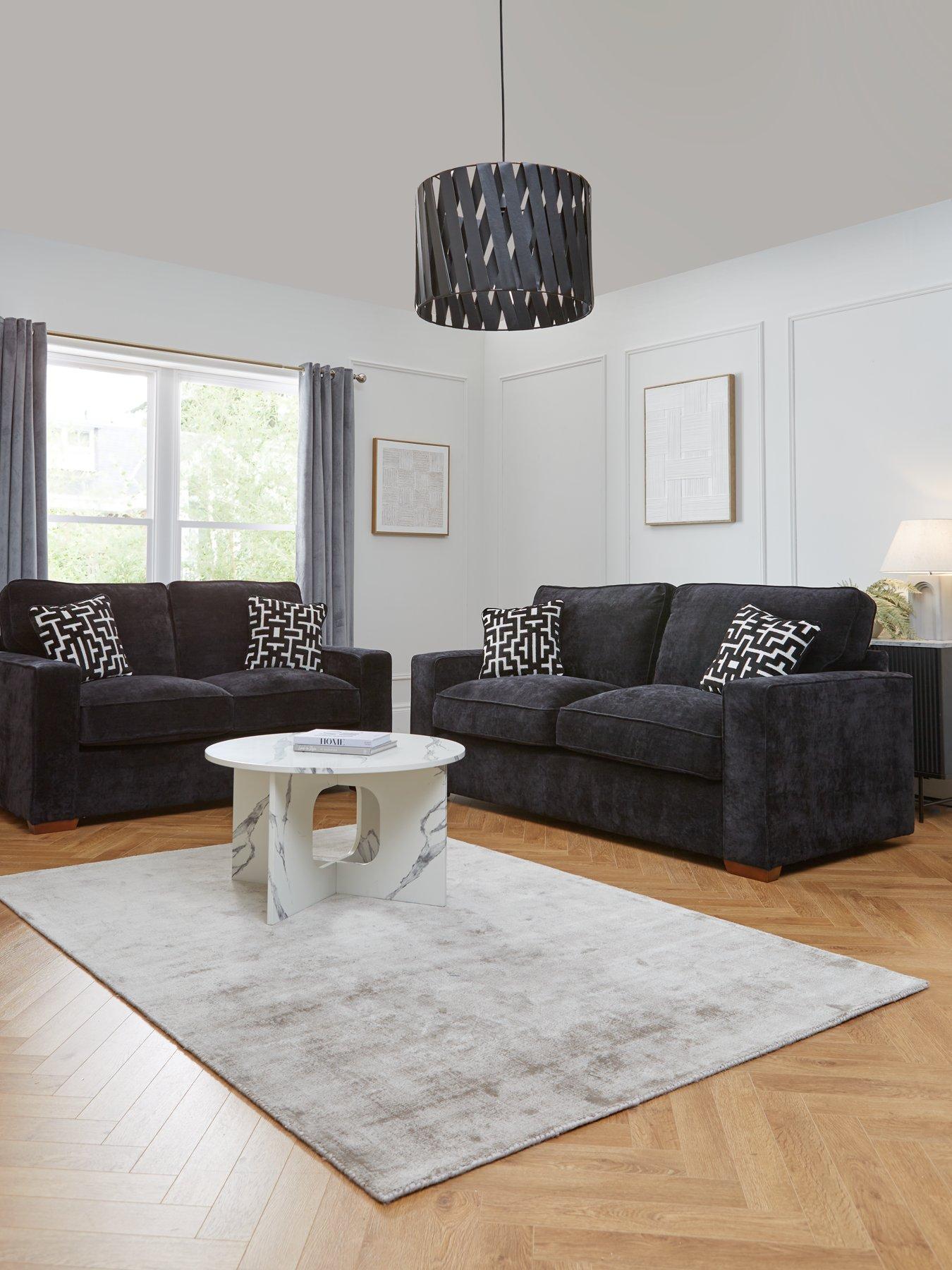 undefined Monaco 3 + 2 Seater Fabric Sofa Set (Buy  &  SAVE!)