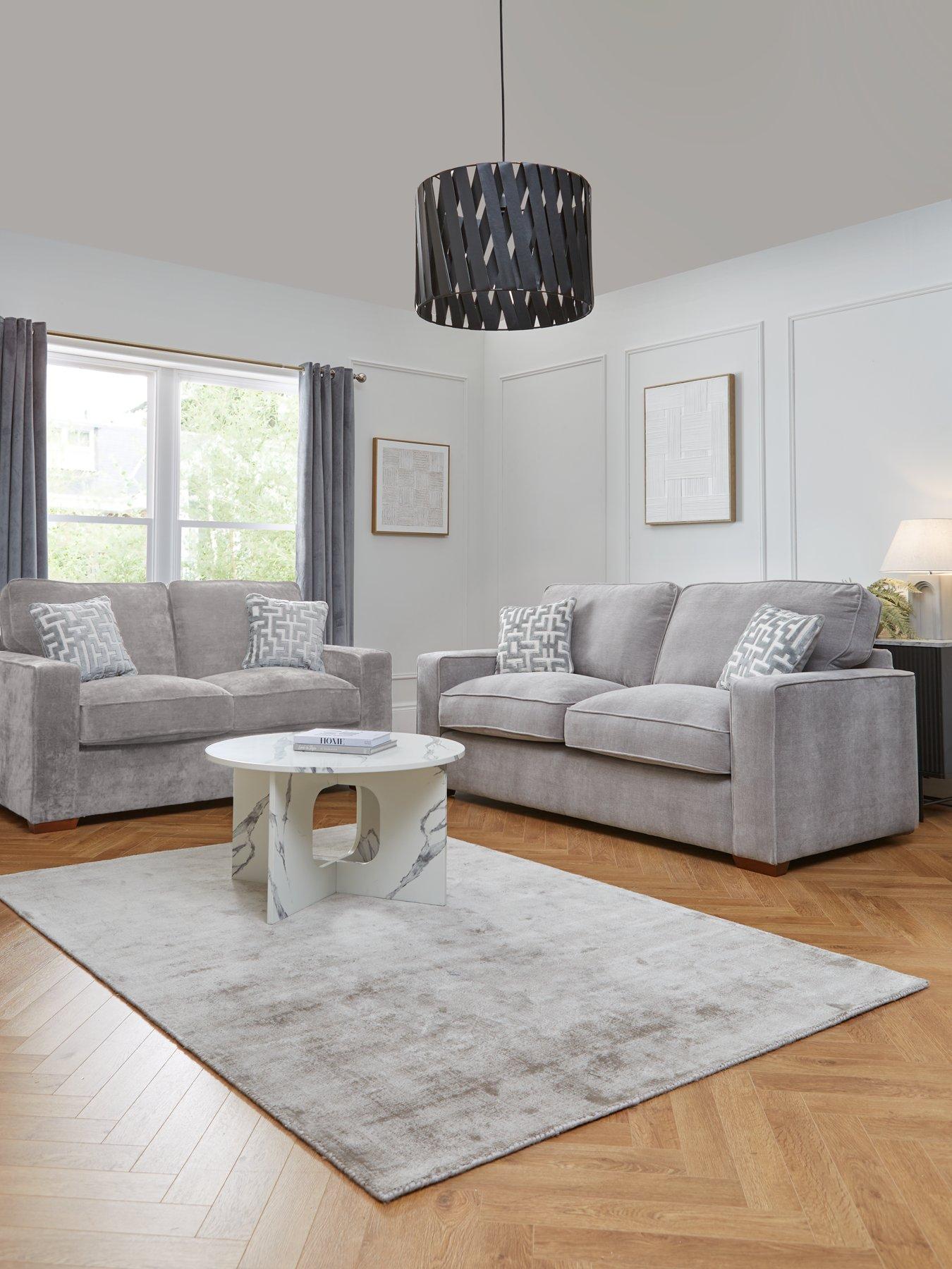 undefined Monaco 3 + 2 Seater Fabric Sofa Set (Buy  &  SAVE!)