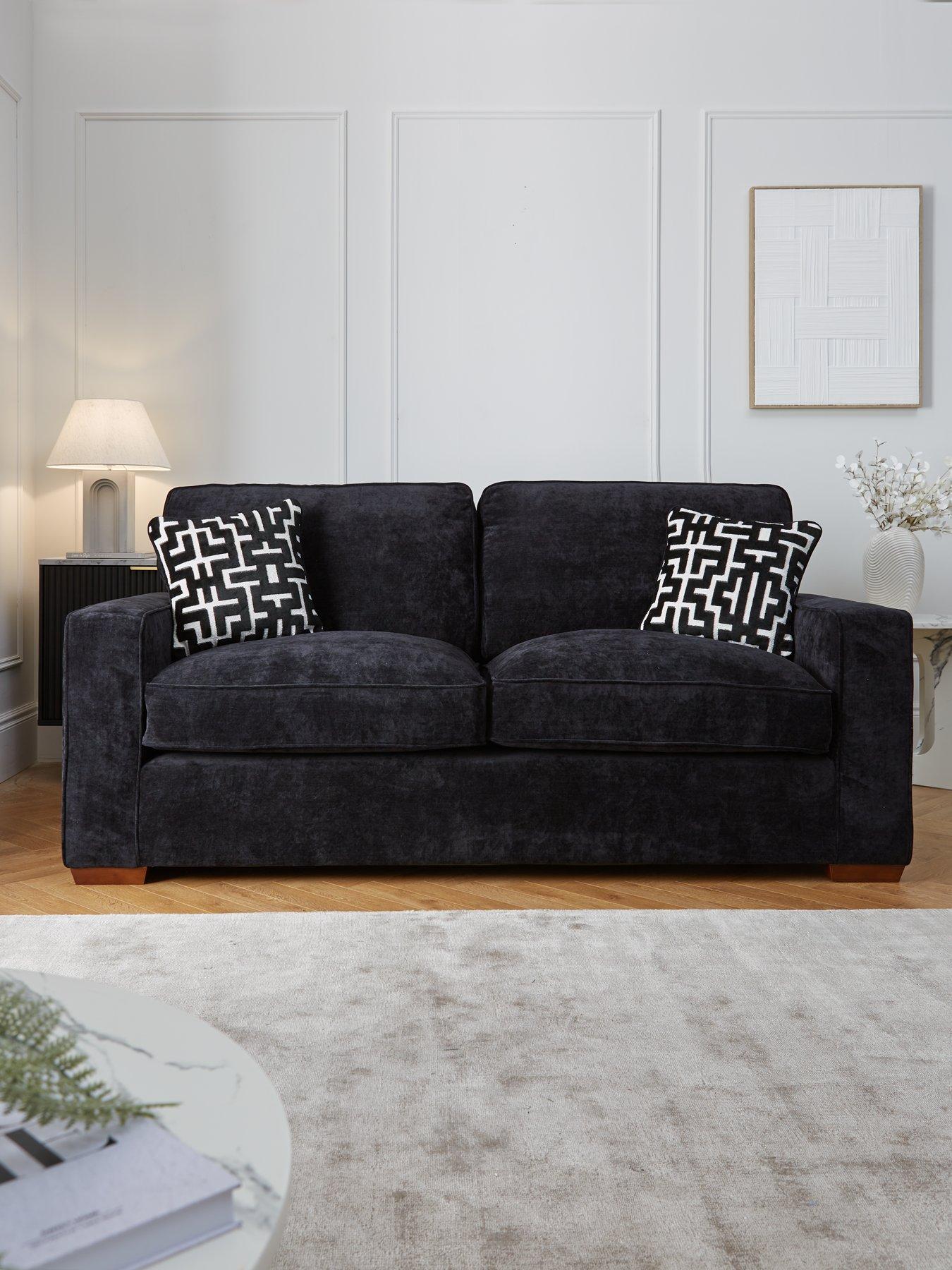 Product photograph of Very Home Monaco 3 Seater Fabric Sofa from very.co.uk