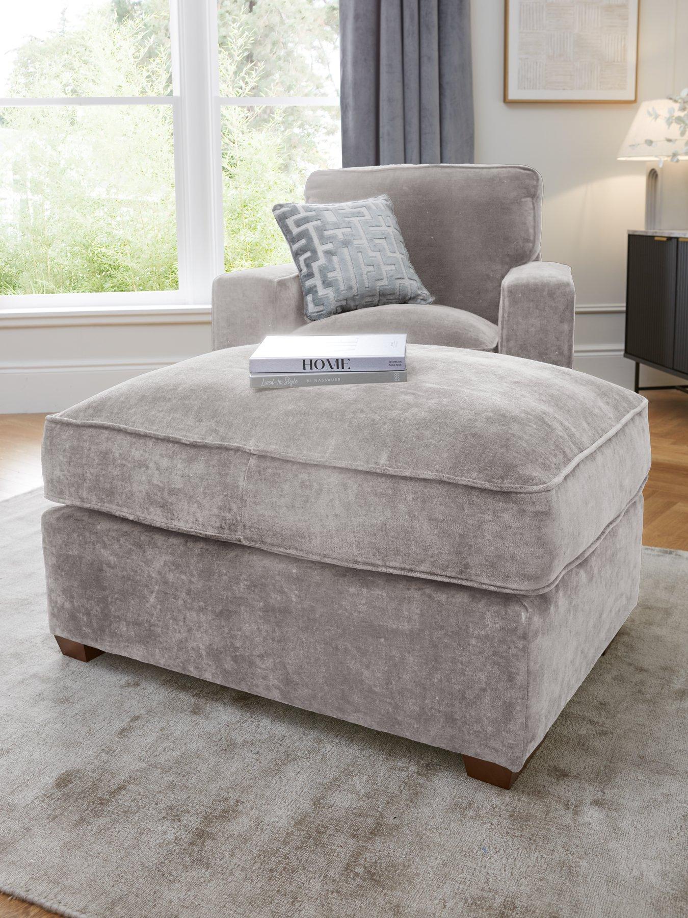 undefined Monaco Large Fabric Footstool
