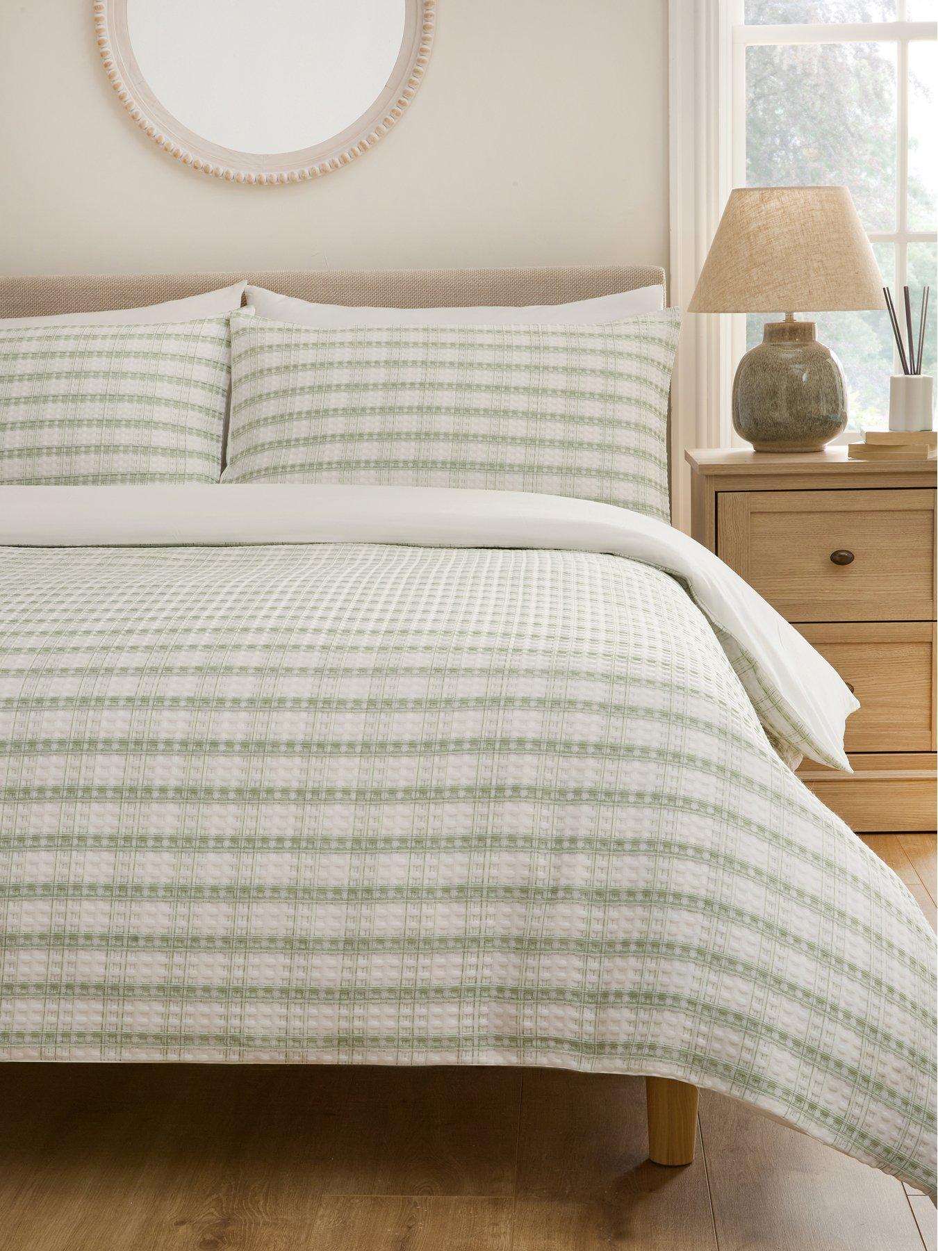 undefined Oslo Striped Waffle Duvet Cover Set