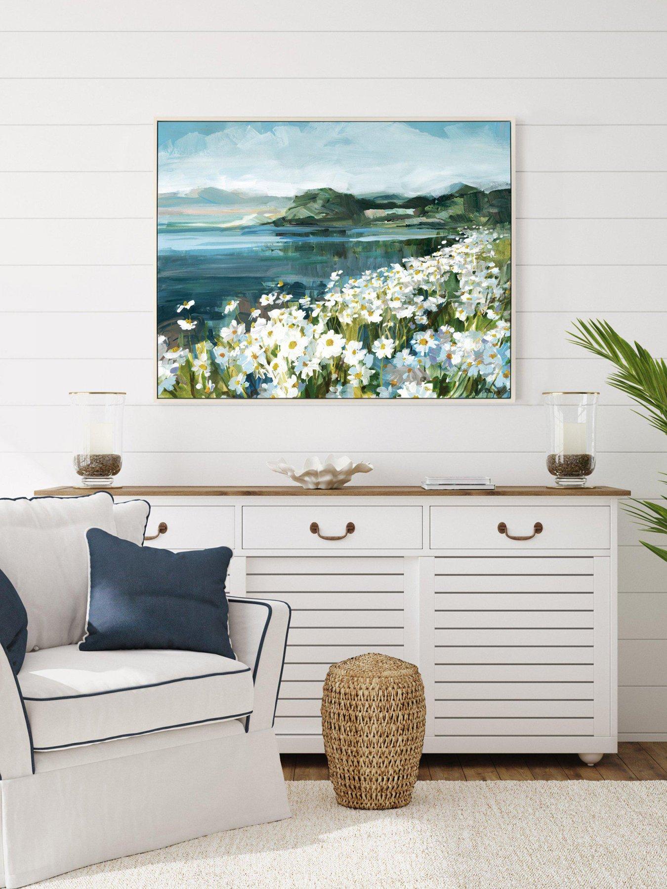 Product photograph of Gallery Wild Daisy Bay Framed Canvas Wall Art from very.co.uk
