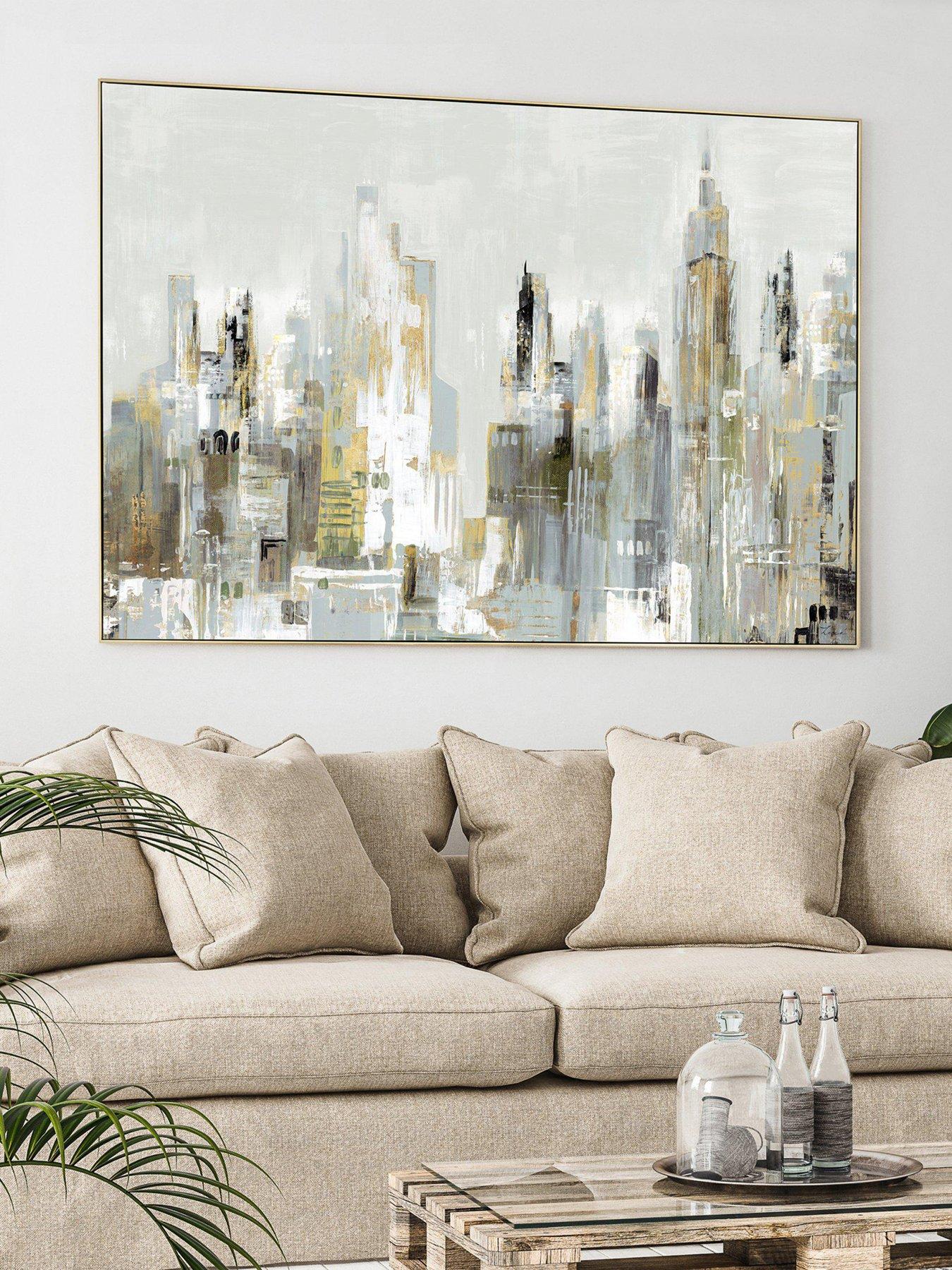 undefined City Limits Framed Canvas Wall Art