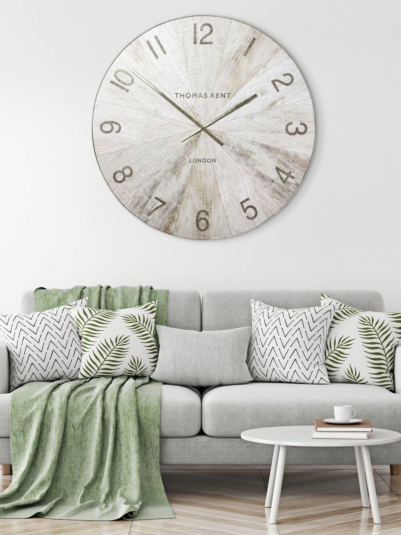 Product photograph of Gallery 45 Wharf Grand Clock Pickled Oak from very.co.uk