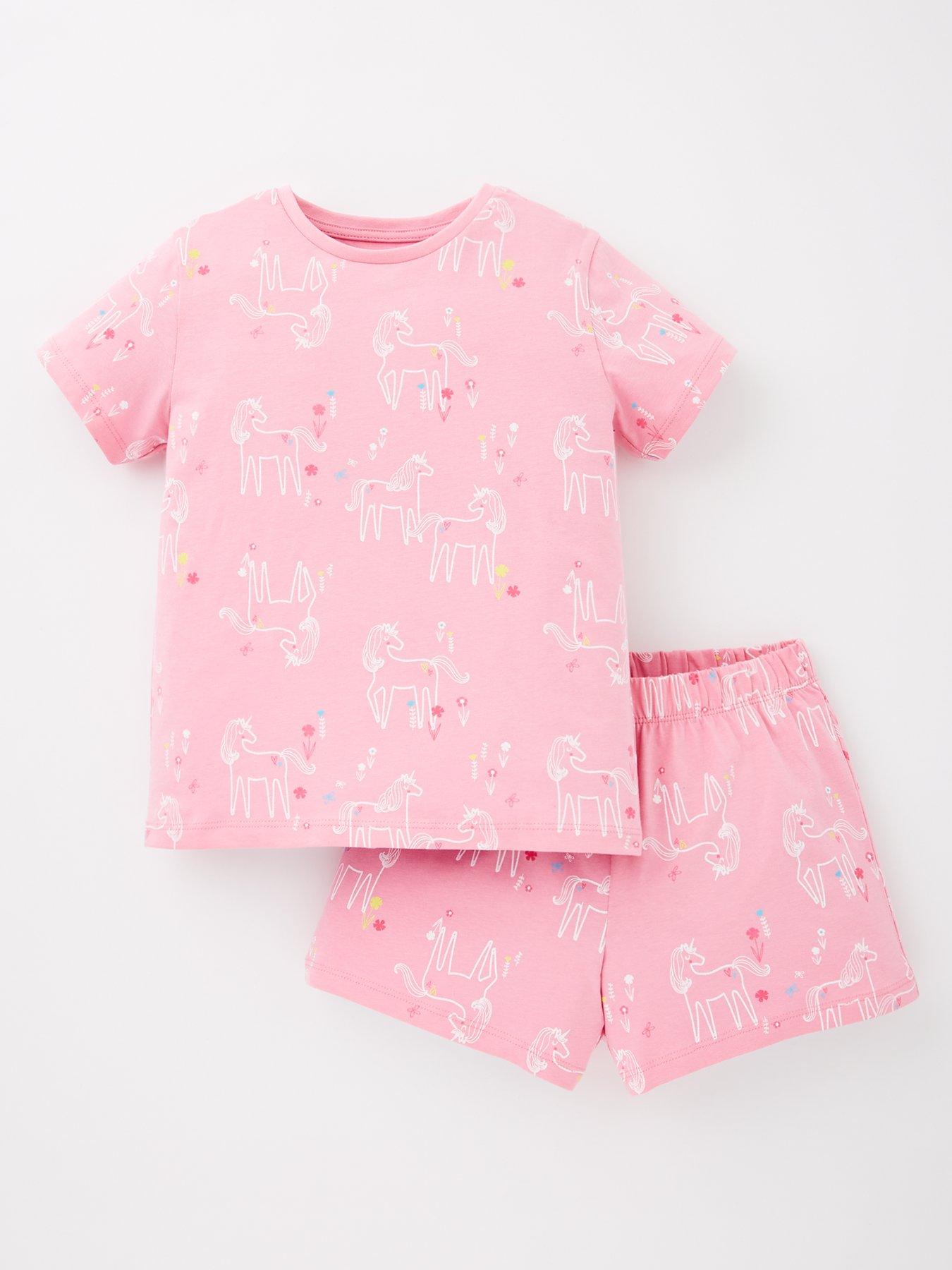 Image 1 of 4 of Everyday Girls Unicorn Short Pyjama Set - Multi
