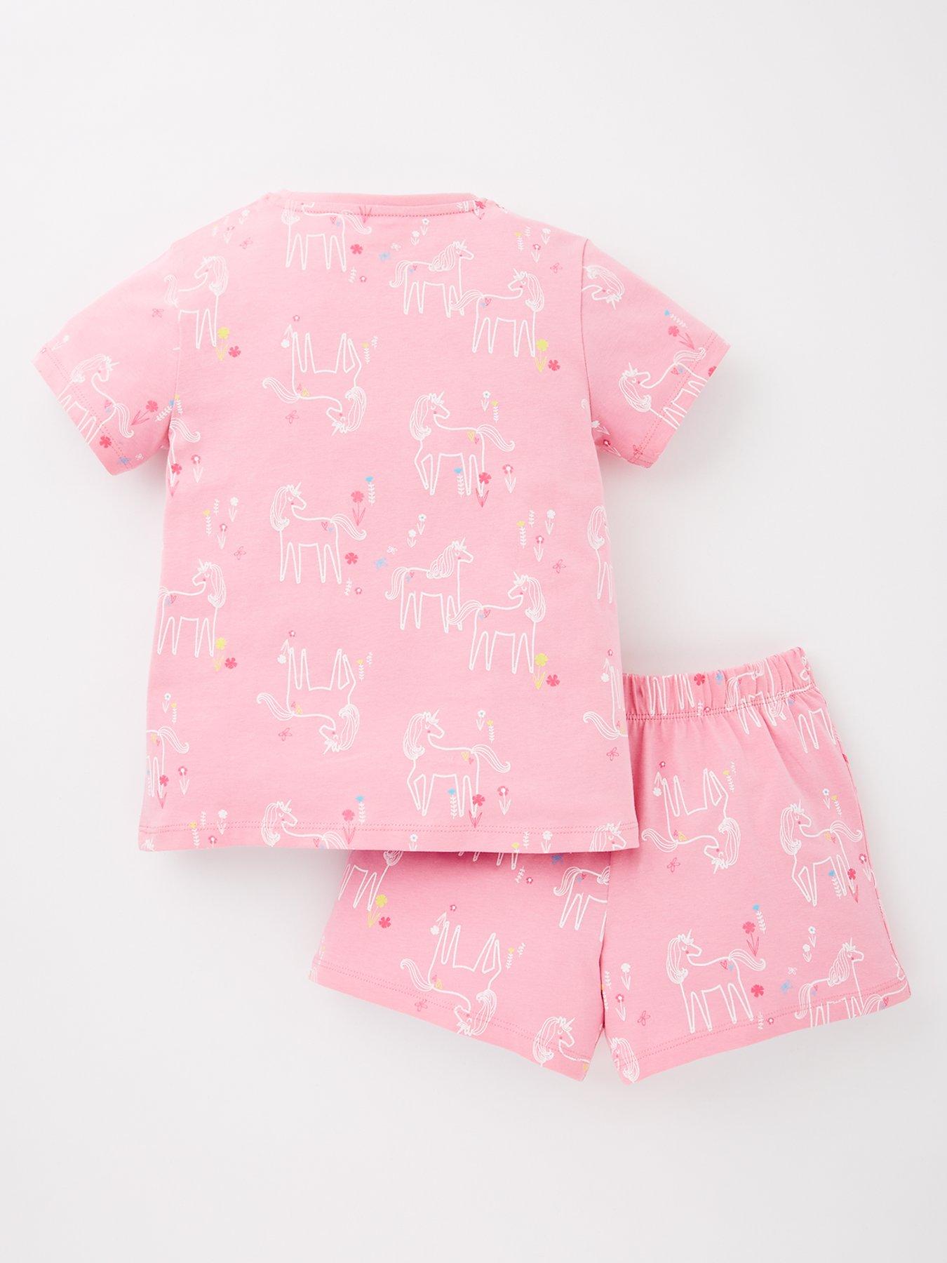 Image 2 of 4 of Everyday Girls Unicorn Short Pyjama Set - Multi