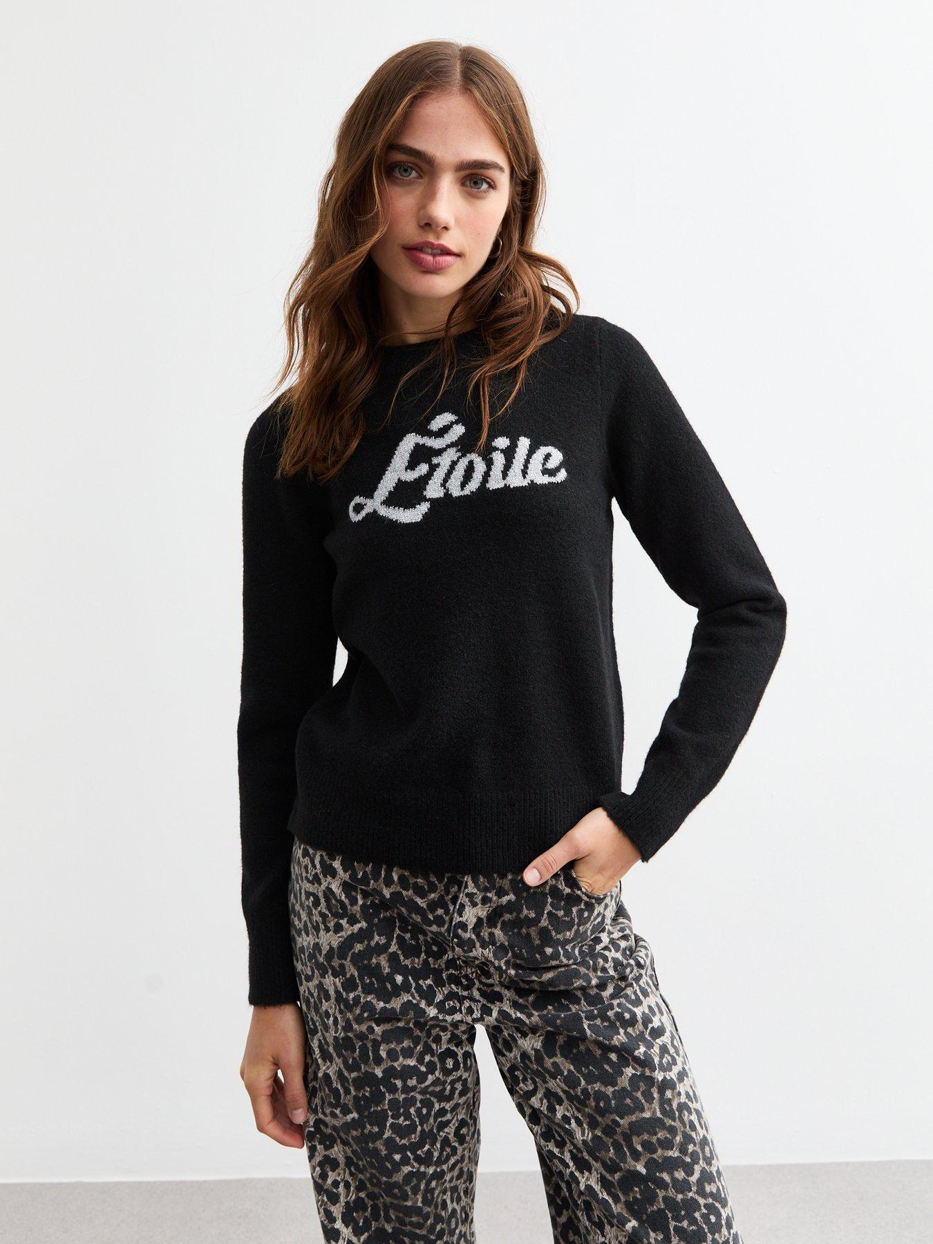 undefined Knit Etoile Jumper - Black