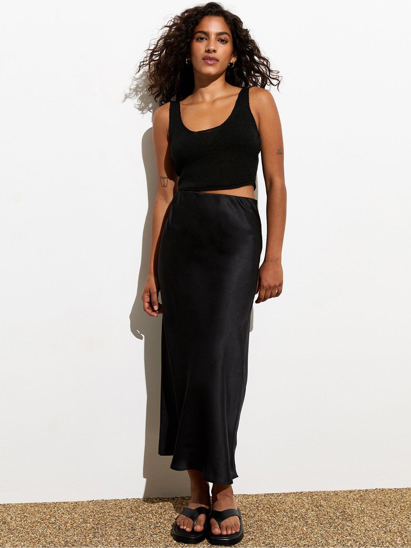 Black Midi Skirts Skirts Women Very