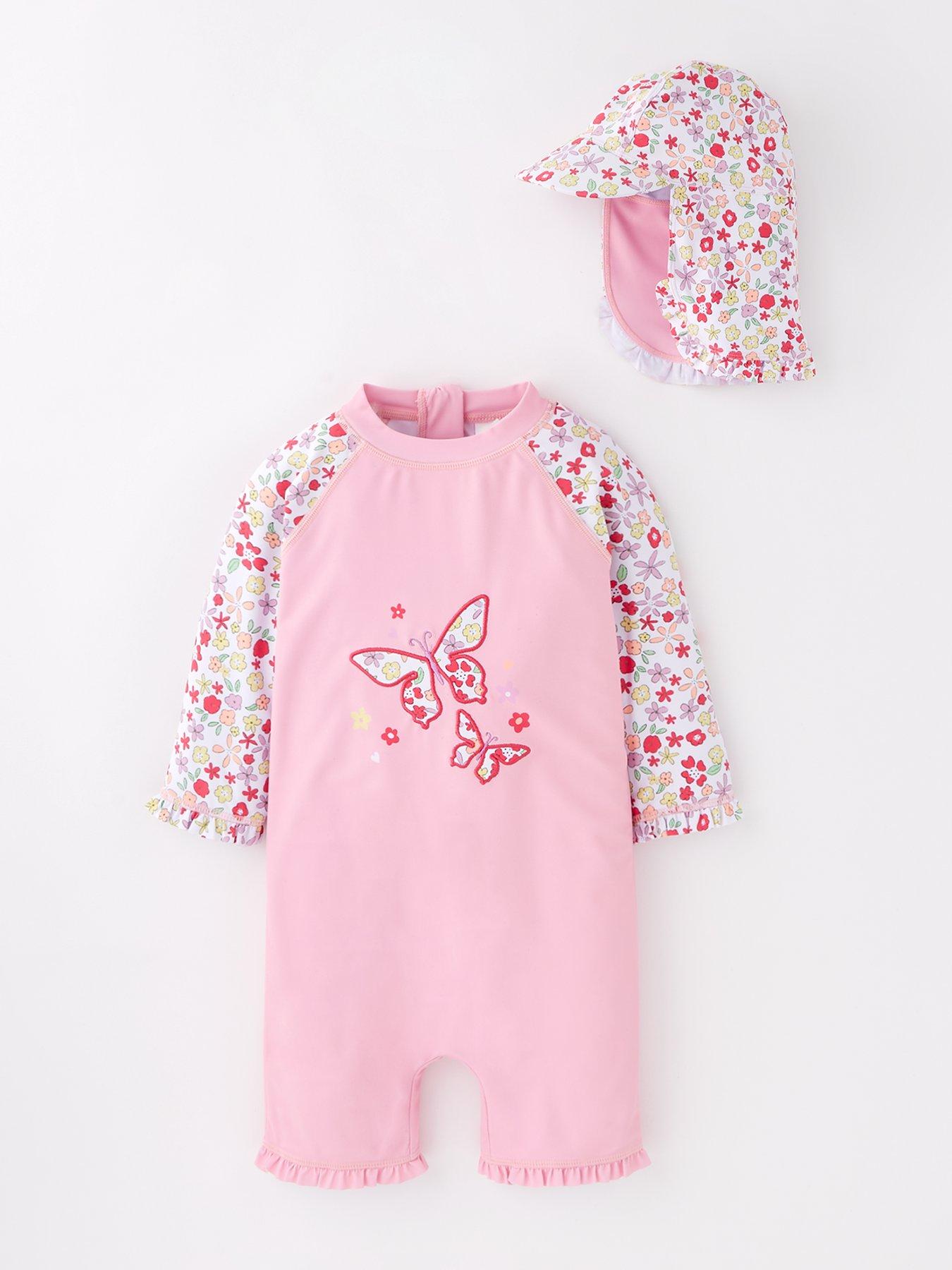 undefined Girls Butterfly Sunsafe And Hat Set - Multi