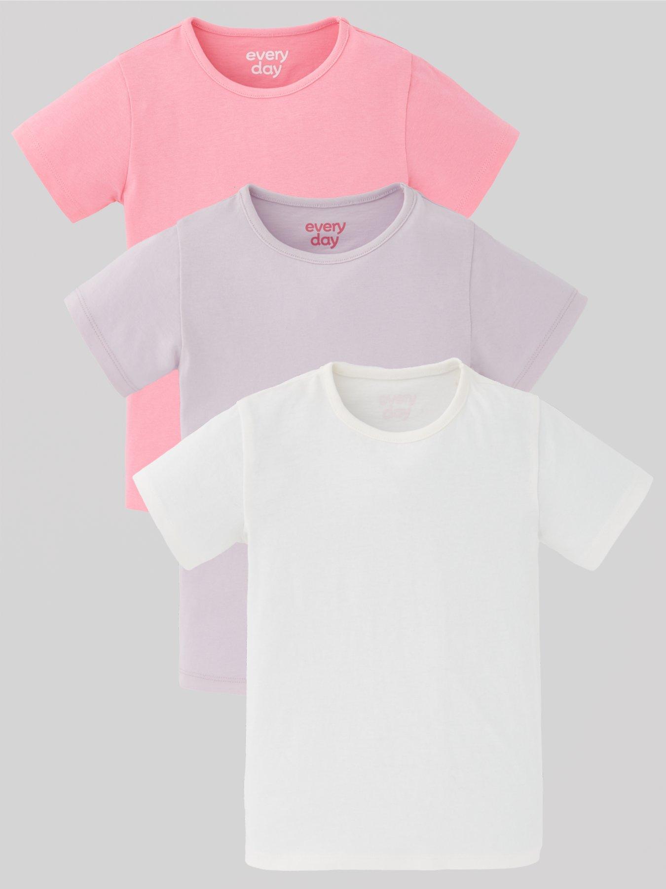 undefined Girls 3 Pack Short Sleeve T-Shirts - Multi