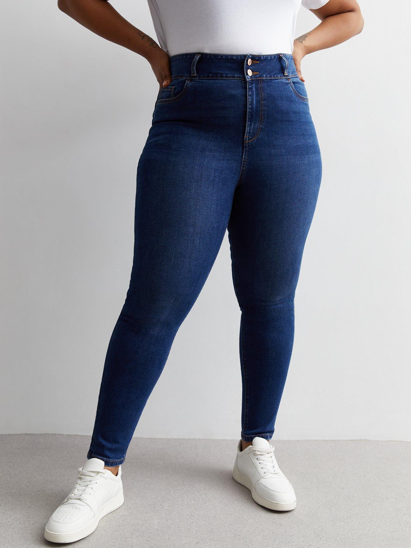 undefined Curves Lift  &  Shape High Waist Yazmin Skinny Jeans - Blue