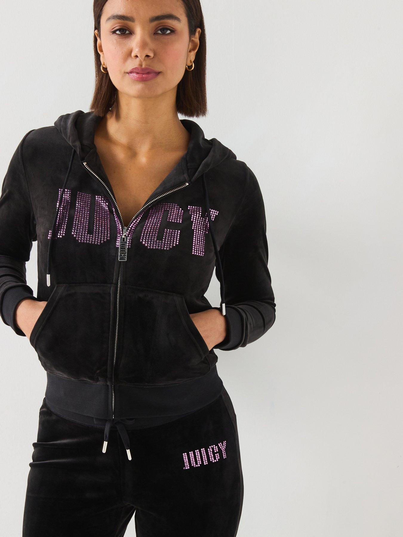 undefined Evy Impact Diamante Hoodie - Black
