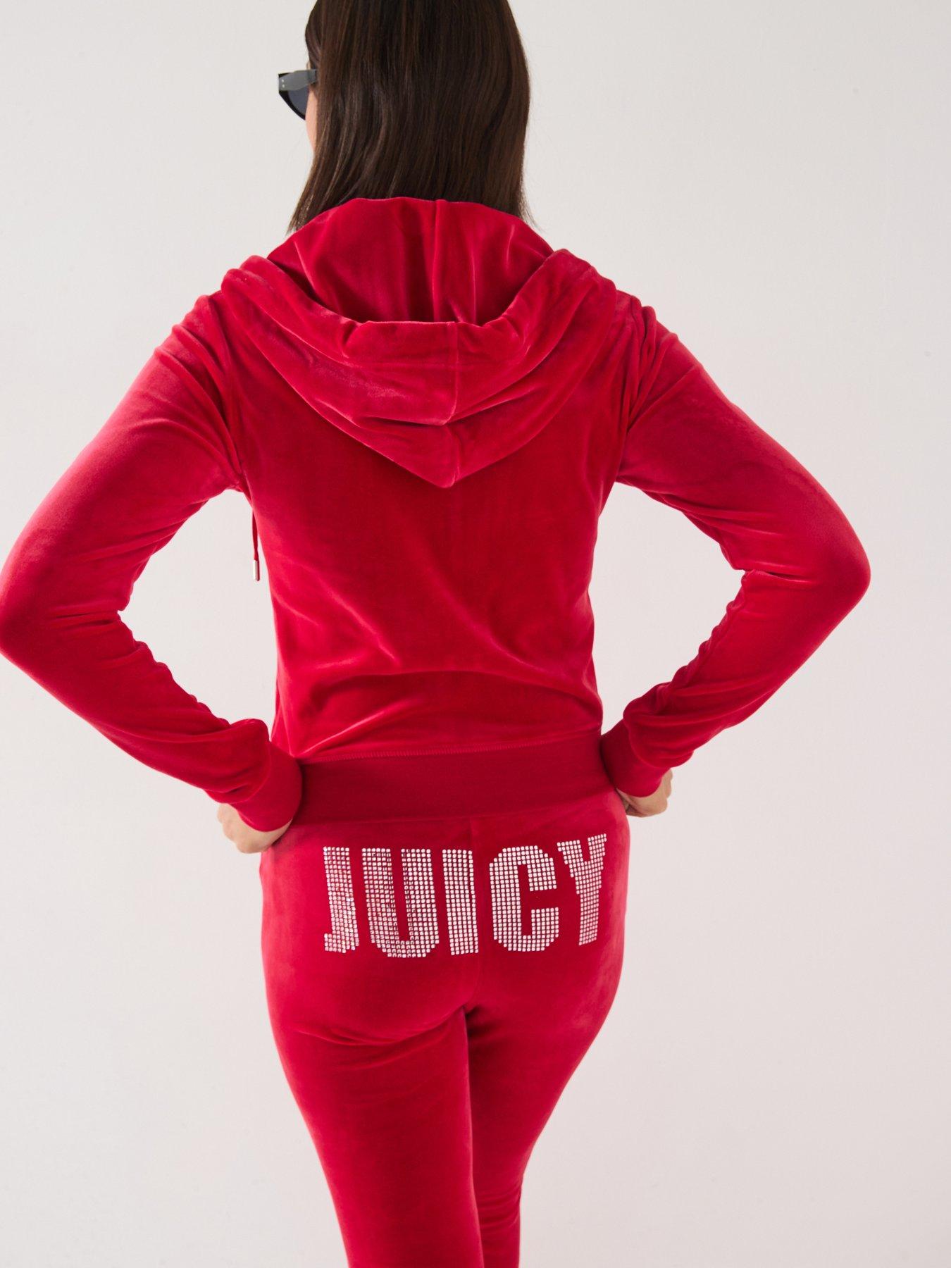 Juicy Couture Evy Impact Diamante Hoodie Red Very