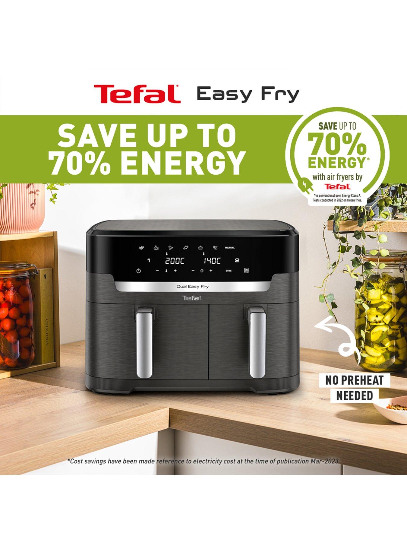 Image 7 of 7 of Tefal Easy Fry XXL Dual Air Fryer, Coal Grey - 11L