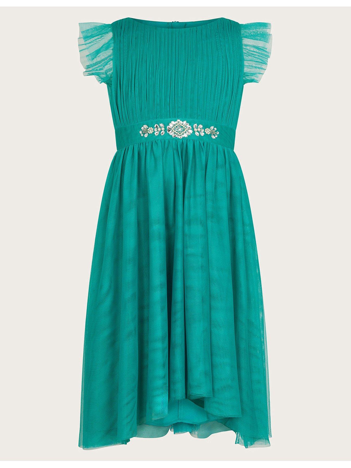 undefined Girls Penelope Belt Dress - Green