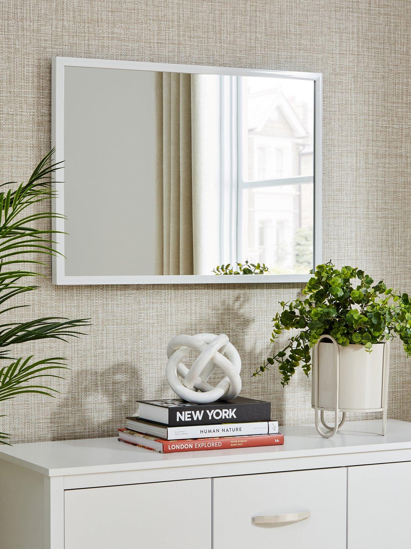 undefined Rectangular Mirror - White 53x73cm