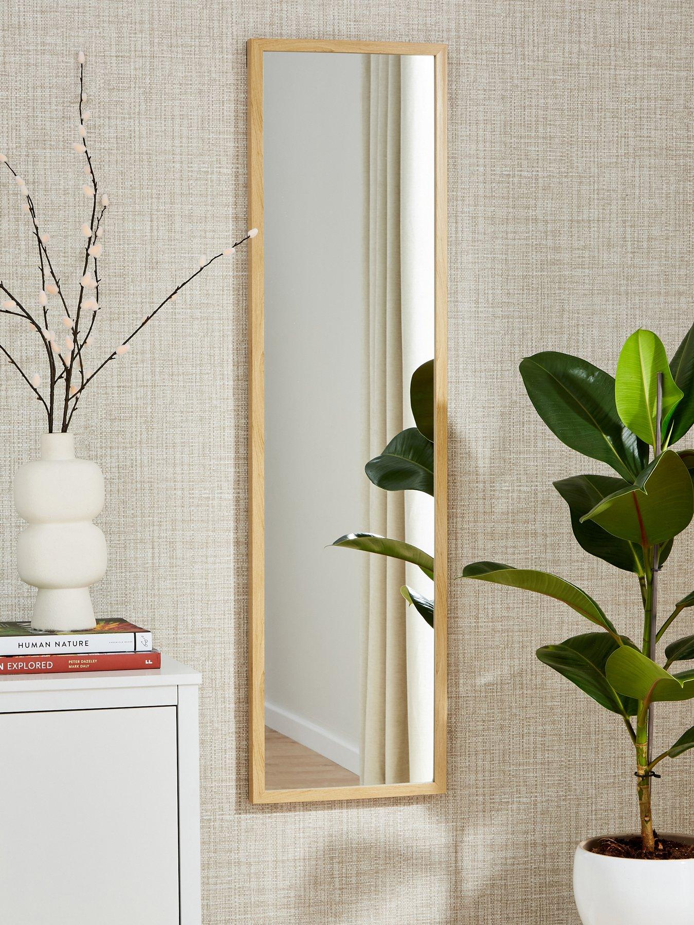undefined Tall Rectangular Mirror - Natural 125x33.5cm