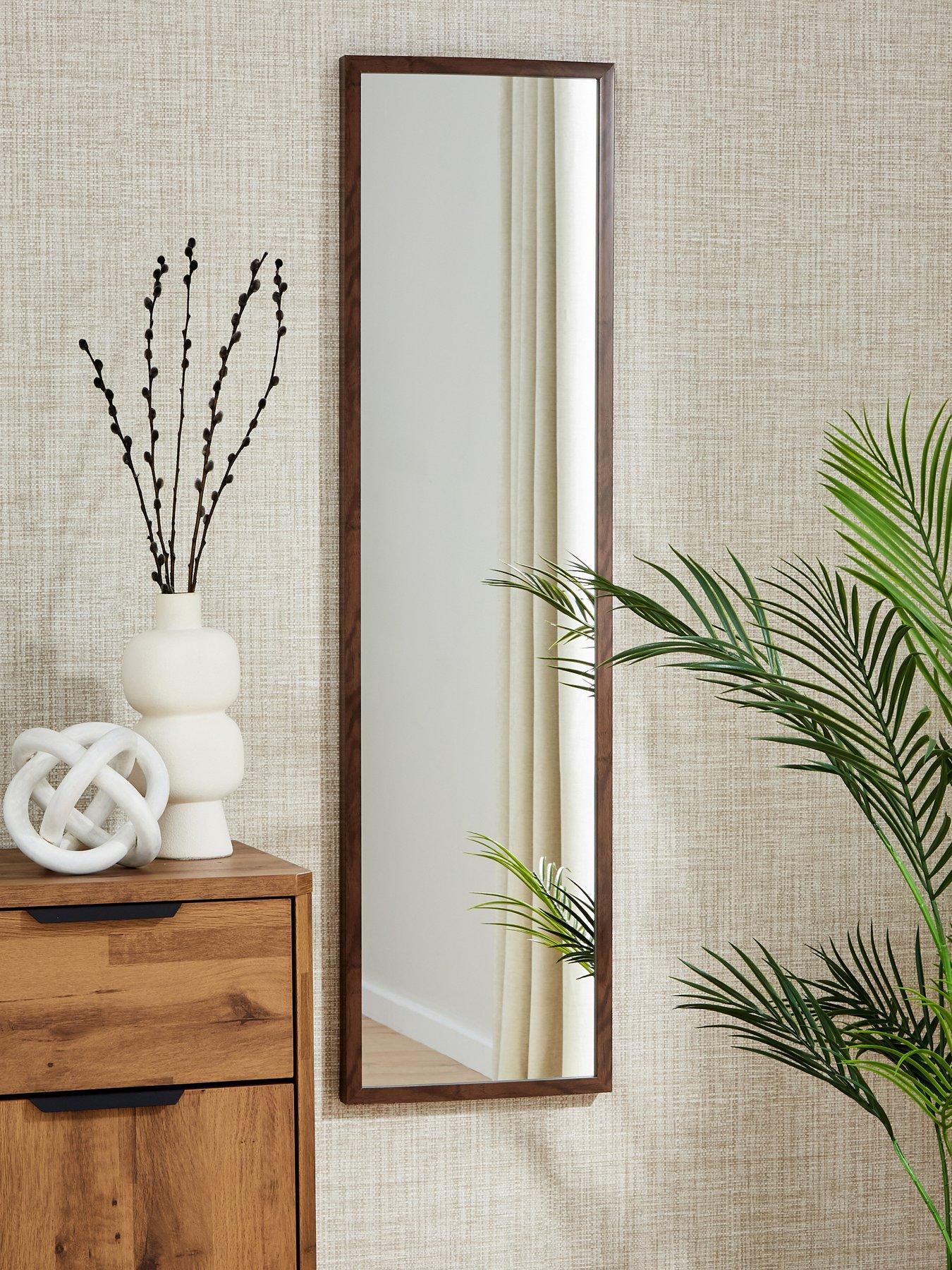 Product photograph of Everyday Tall Rectangular Mirror - Brown 125x33 5cm from very.co.uk