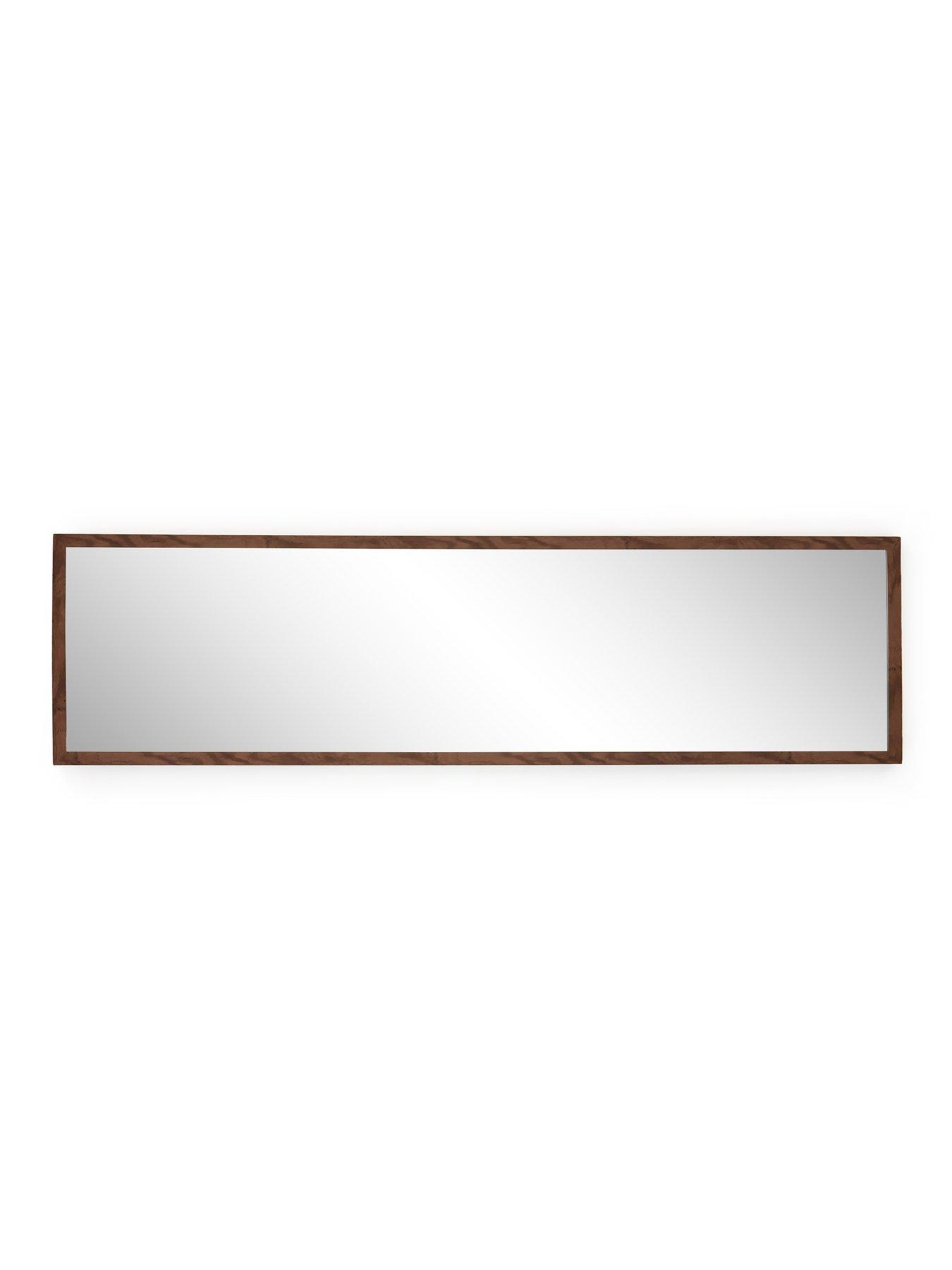 The Very Collection Tall Rectangular Mirror - Brown 125x33.5cm | Very