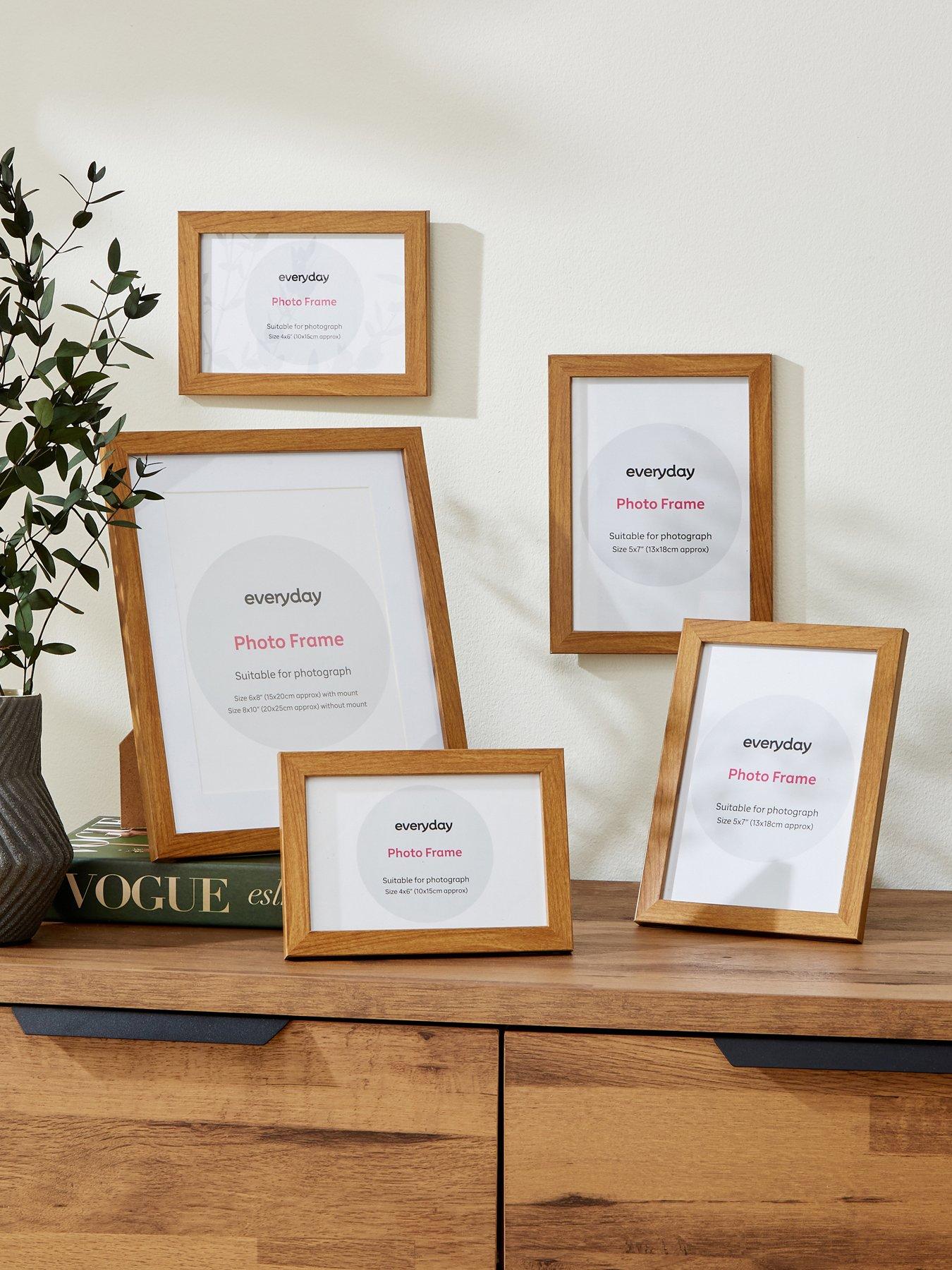 Product photograph of Everyday Set Of 5 Gallery Frames - Natural from very.co.uk