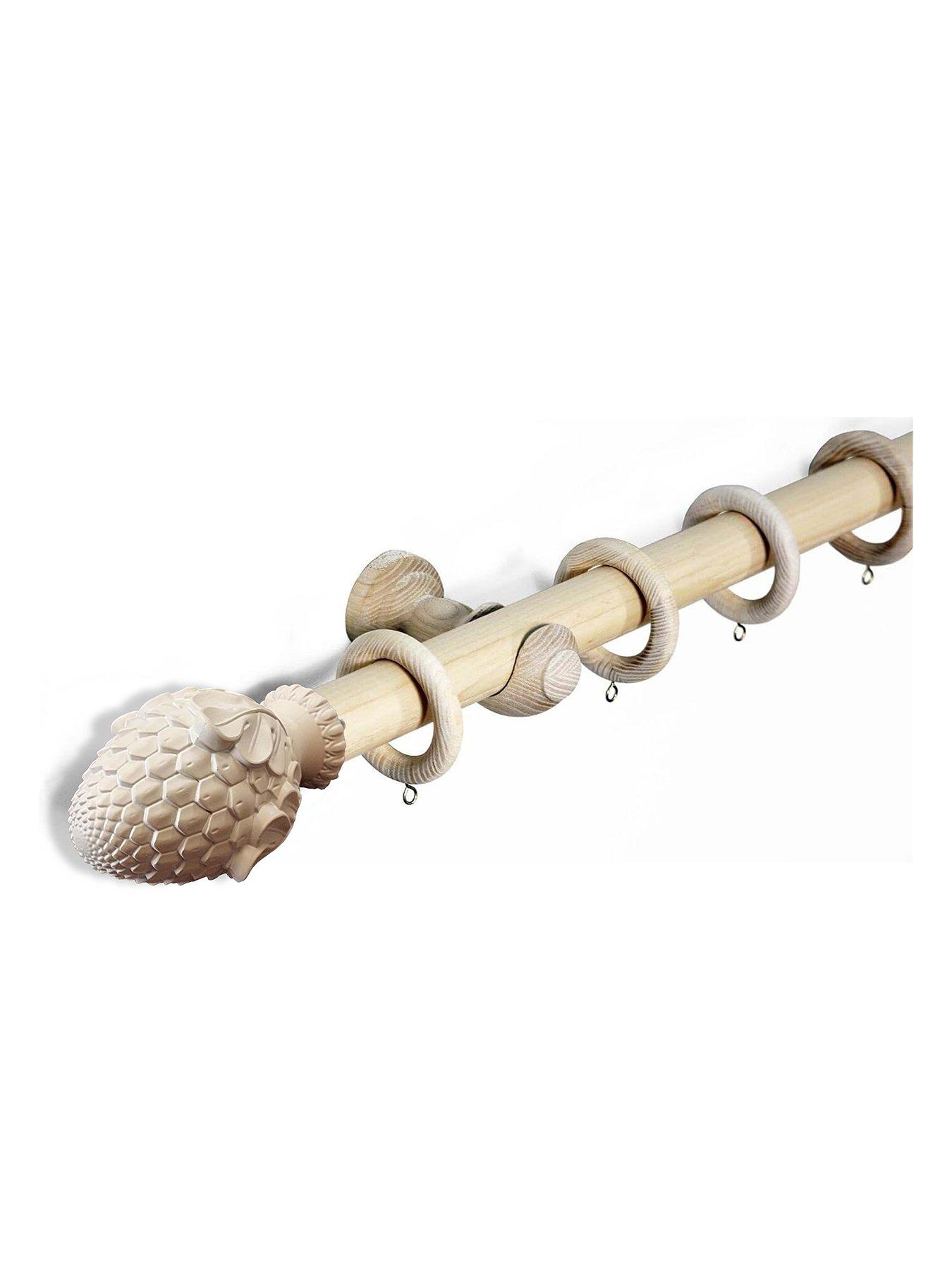 The Very Collection 33mm Artichoke Wood Curtain Pole 120cm