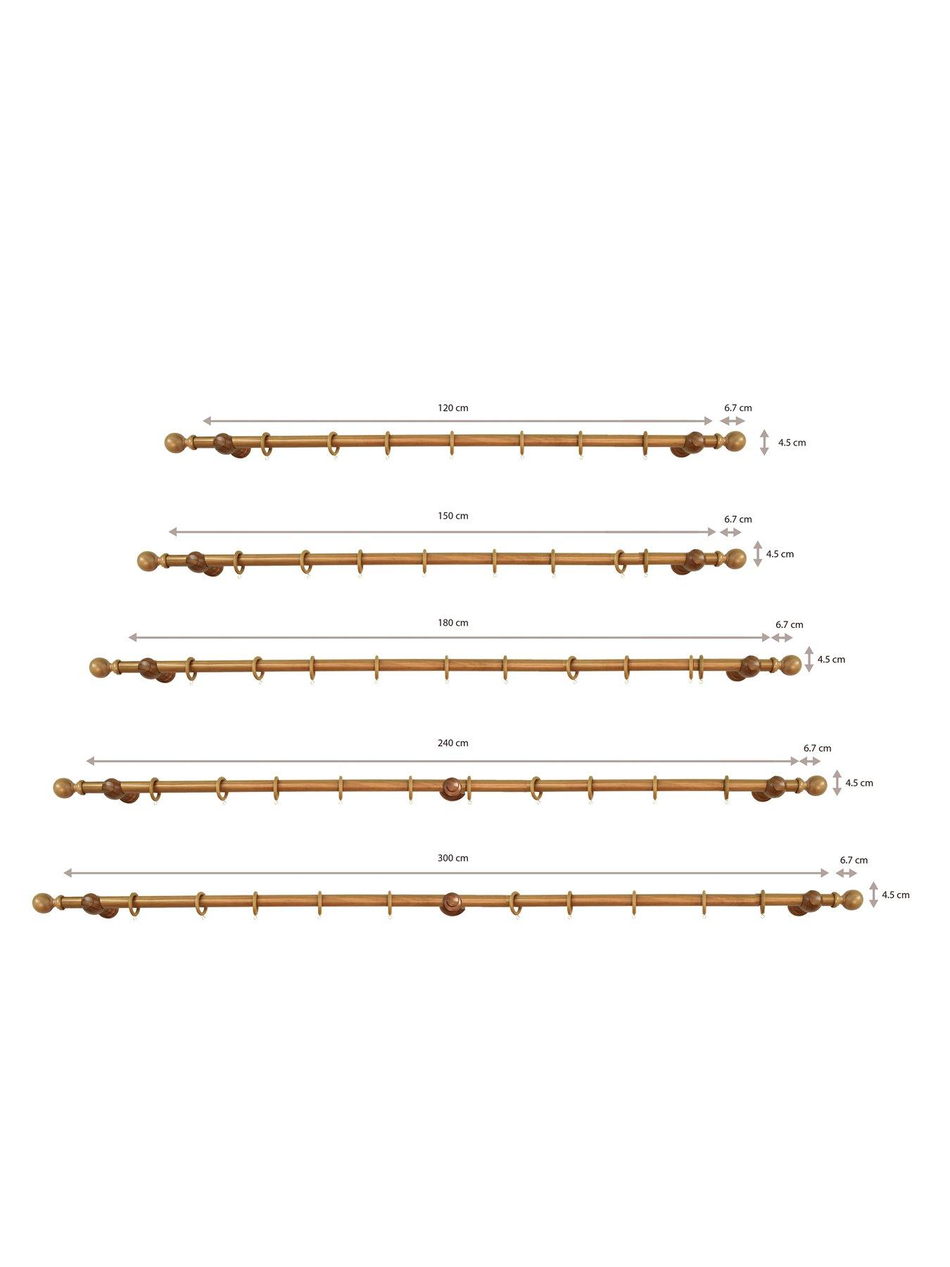 Image 5 of 6 of Very Home 28mm Trad Ball Wood Pole 120cm