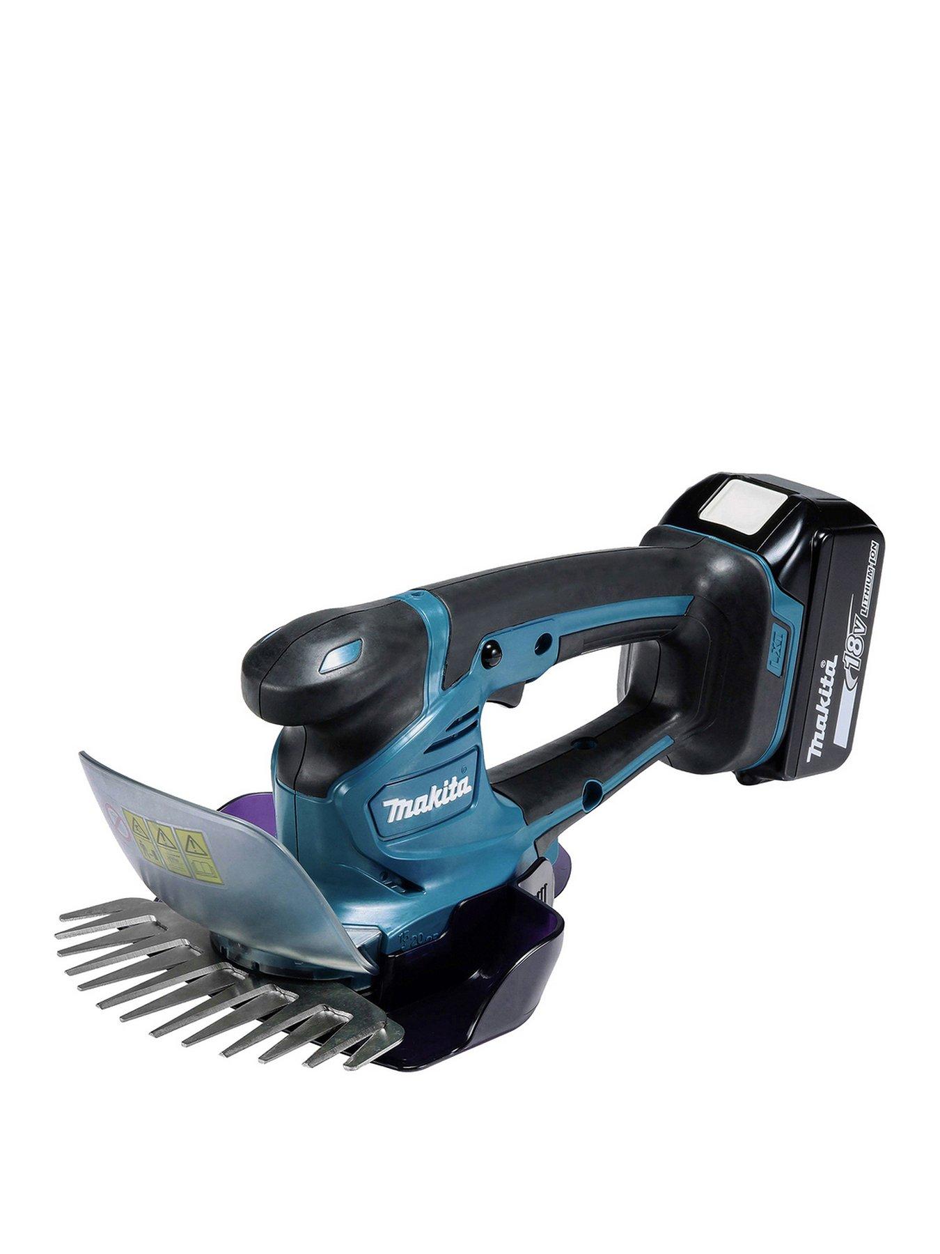 Product photograph of Makita 18v Lxt Grass Shears With Hedge Trimmer Attachment 1 X 5ah Battery Fast Charger from very.co.uk