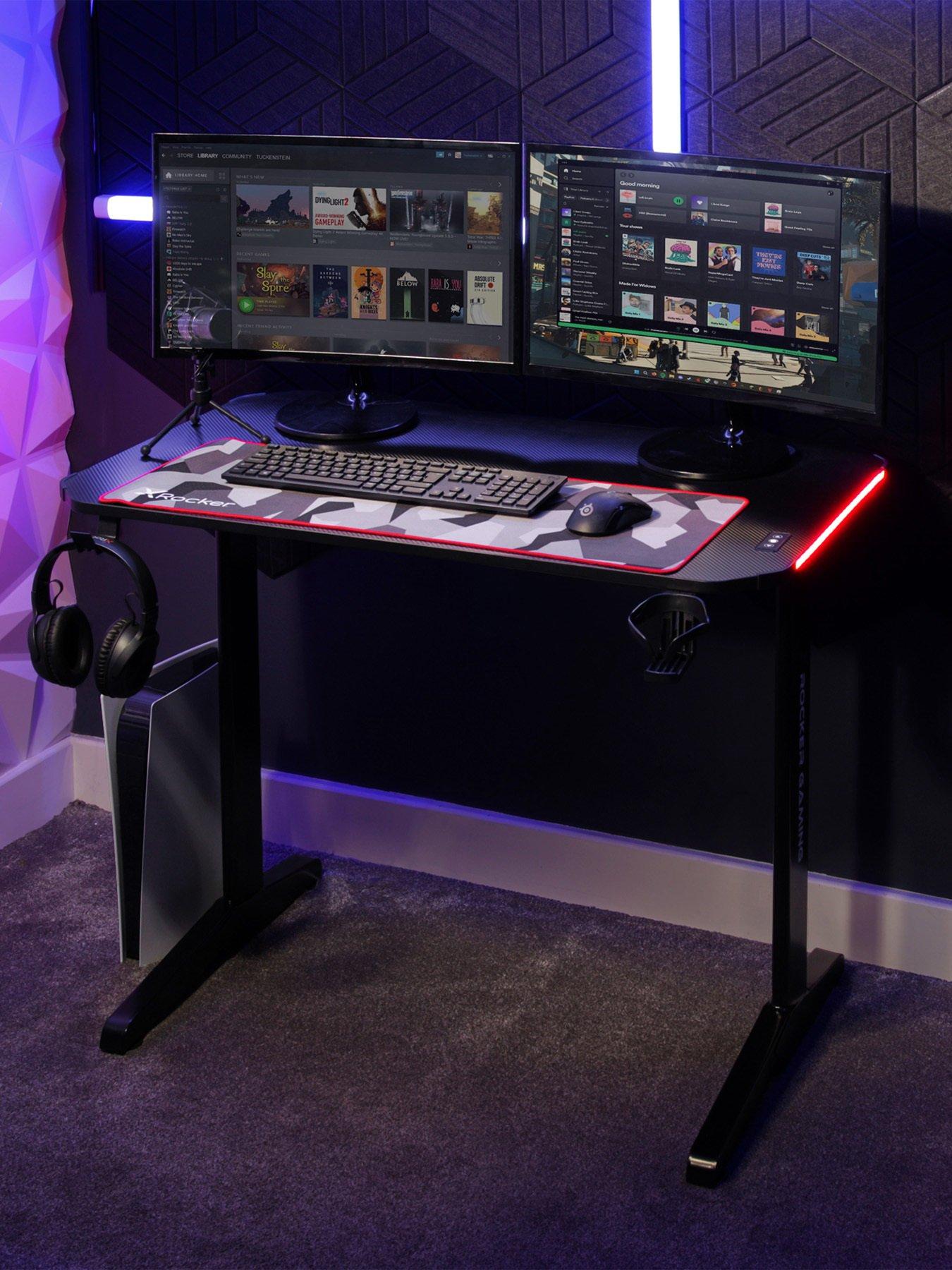 Product photograph of X Rocker Panther Rgb Desk - Exclusive Edition from very.co.uk